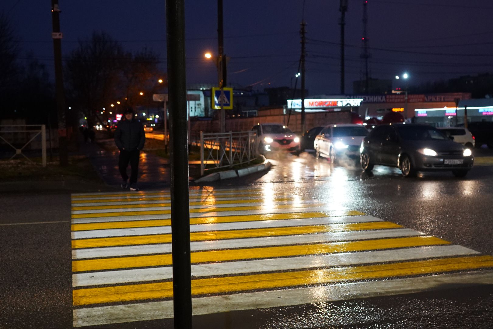 дороги, проекционная разметка, ступино, переход,