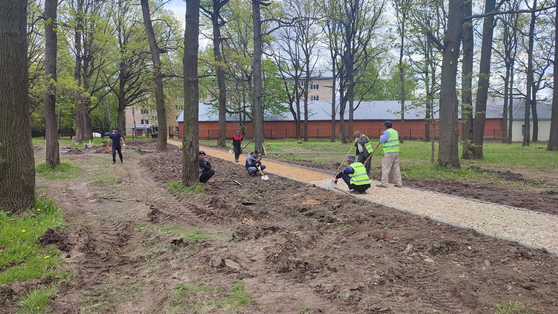 Кашира, Ожерелье, парк, дубовая роща, дорожки, благоустройство