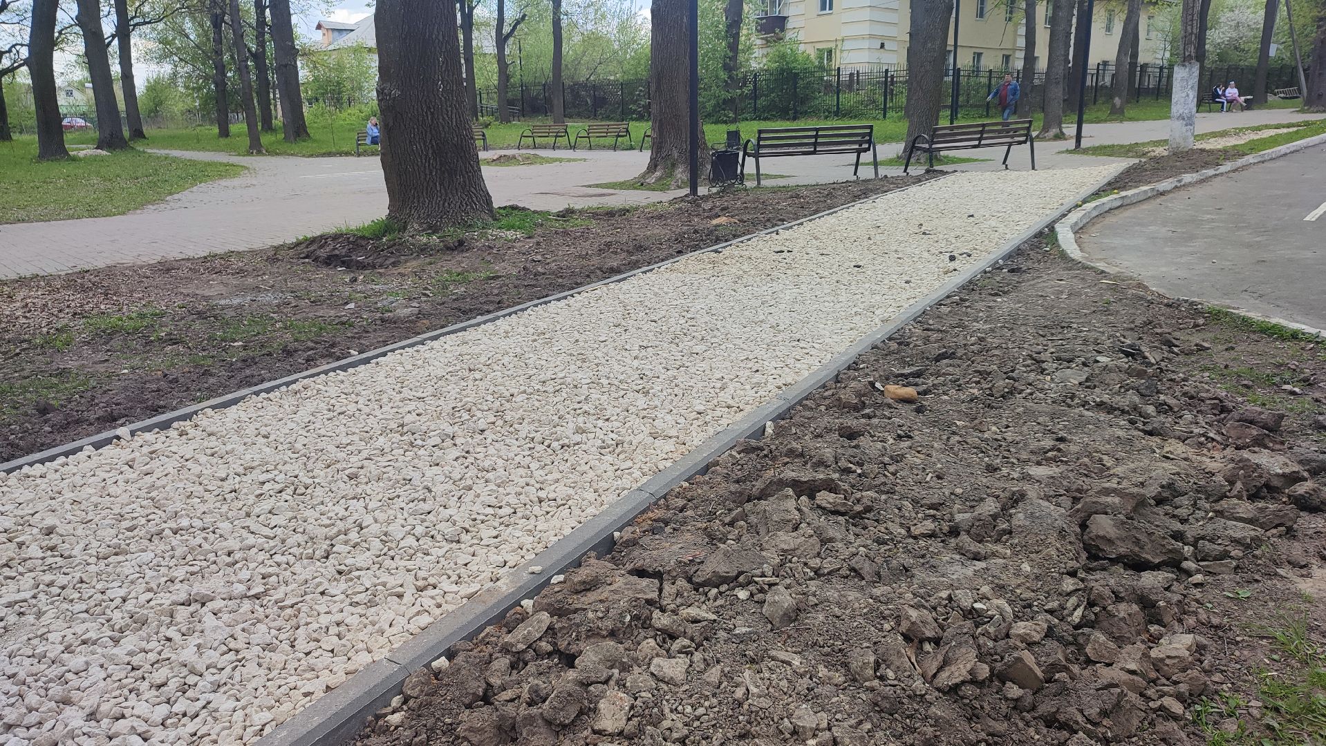 Кашира, Ожерелье, парк, дубовая роща, дорожки, благоустройство