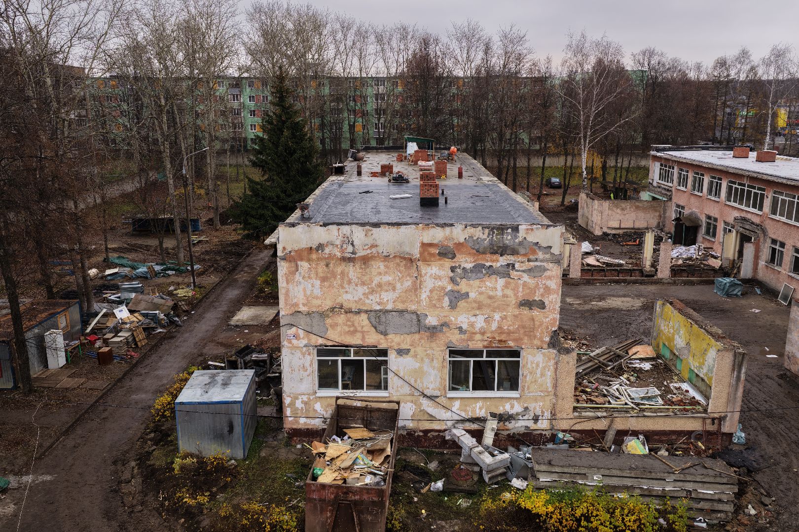 видео с коптера, детский сад 13 в кашире, капремонт детского сада в кашире,
