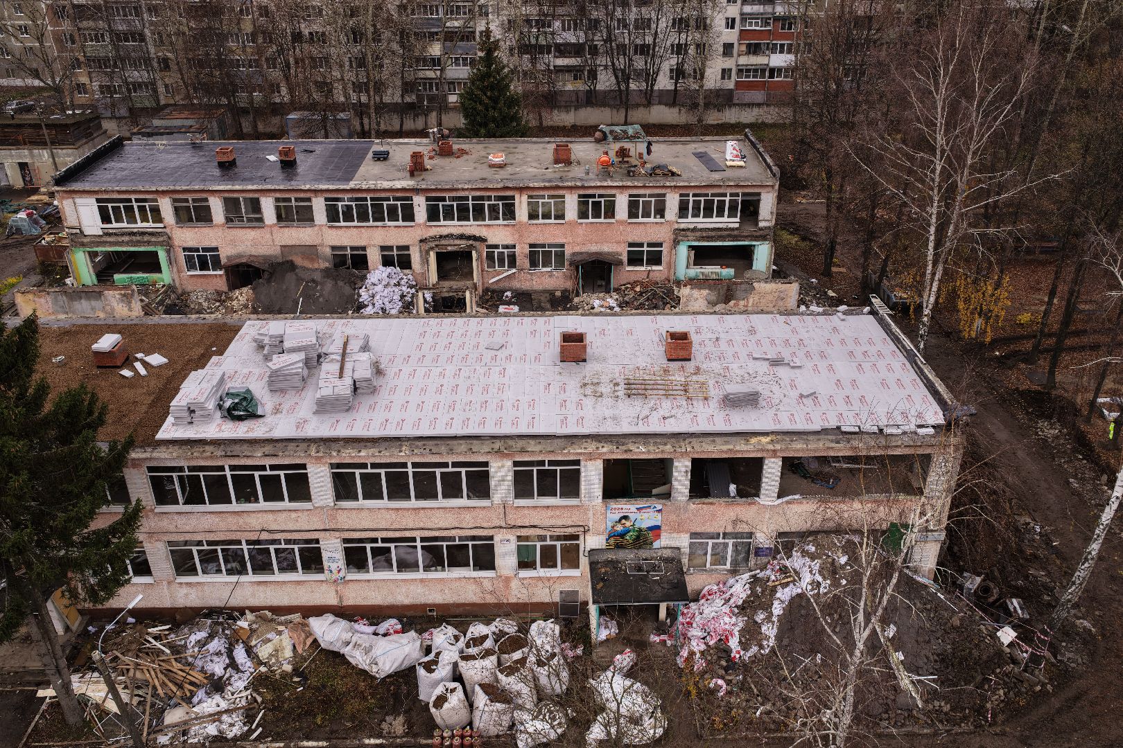 видео с коптера, детский сад 13 в кашире, капремонт детского сада в кашире,