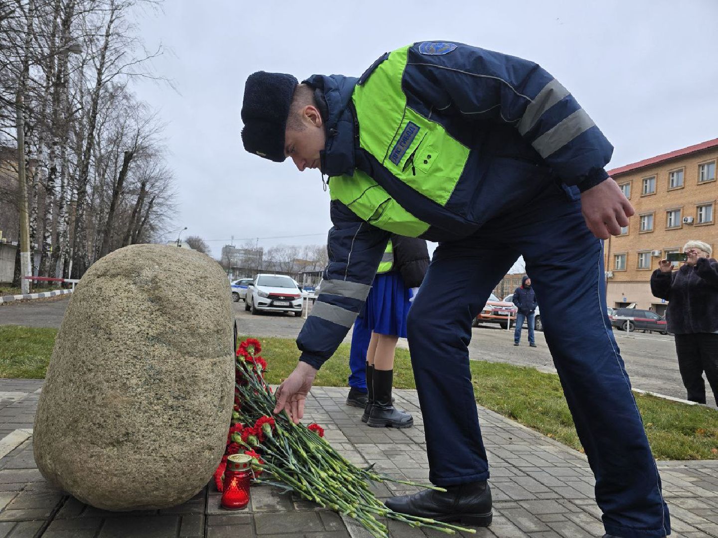 можайск, можайский муниципальный округ, подмосковье, открытие памятника, В память о жертвах ДТП, Госавтоинспекция Можайского округа,