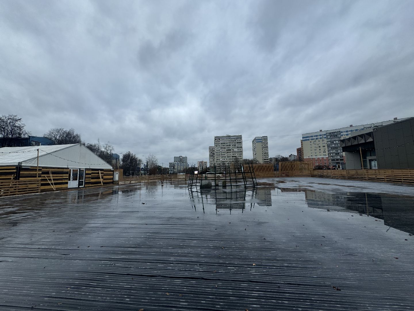 каток , зима в подмосковье, ленинский городской округ,