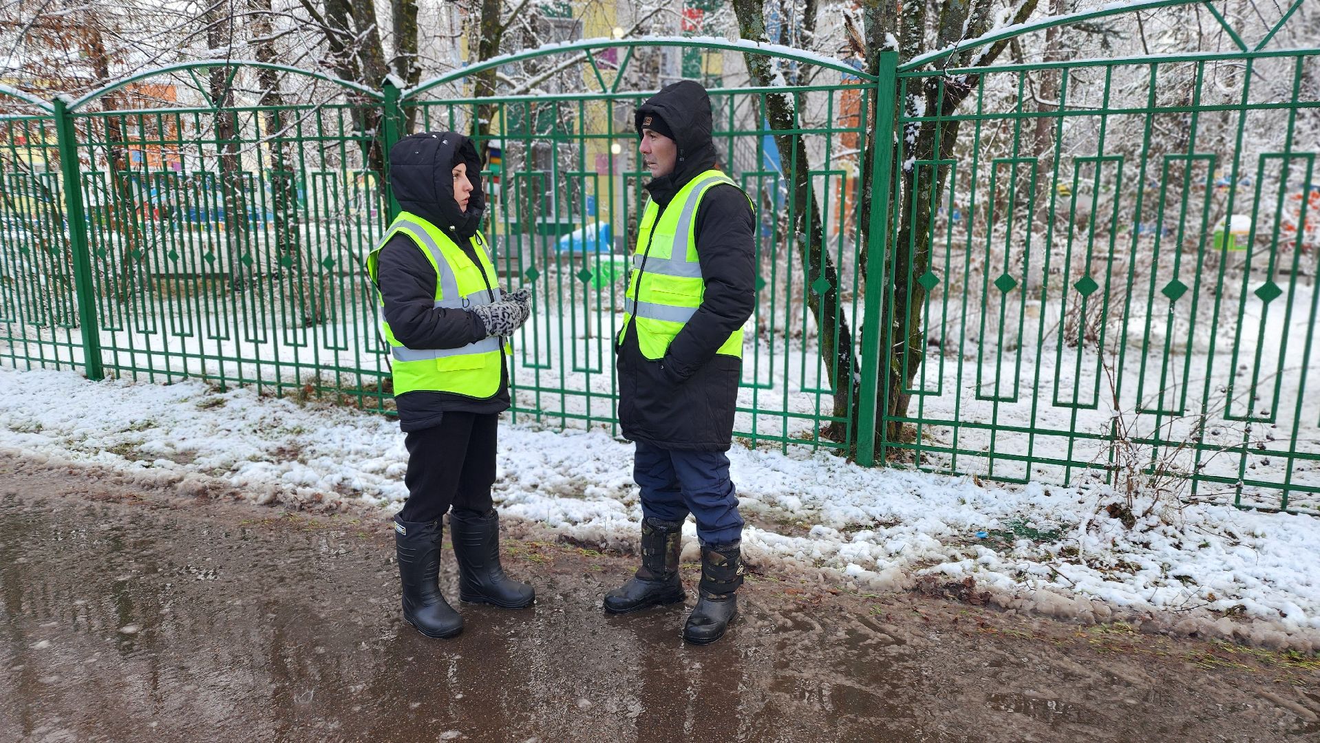 волоколамск, первый снег, жкх,
