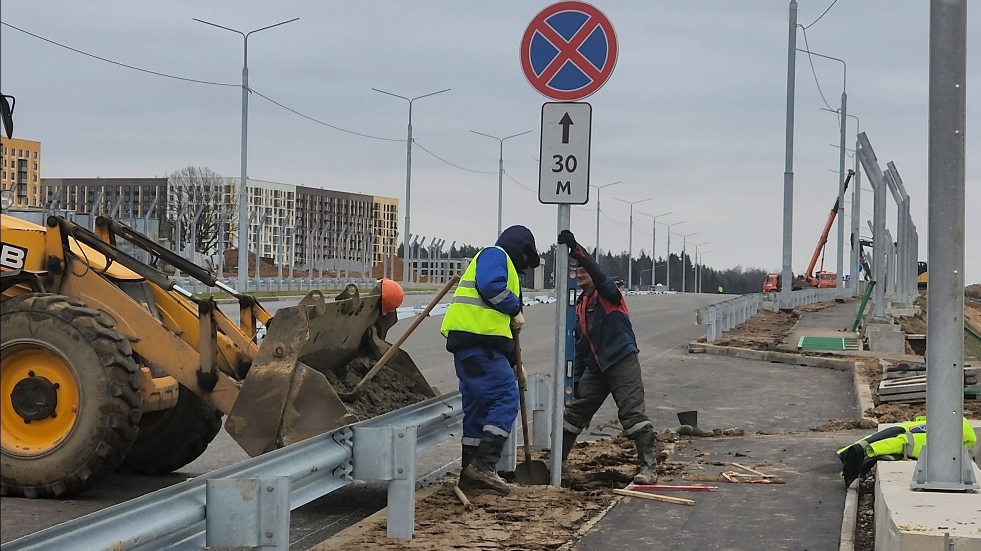 стройка, дорога, развязка, асфальт,