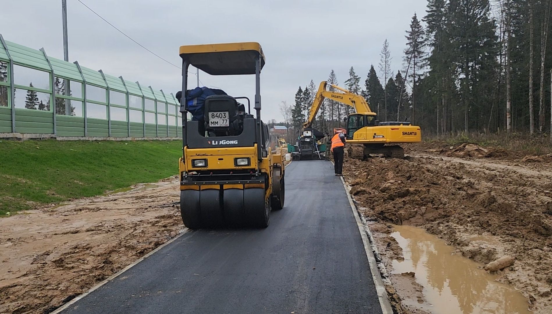 стройка, дорога, развязка, асфальт,