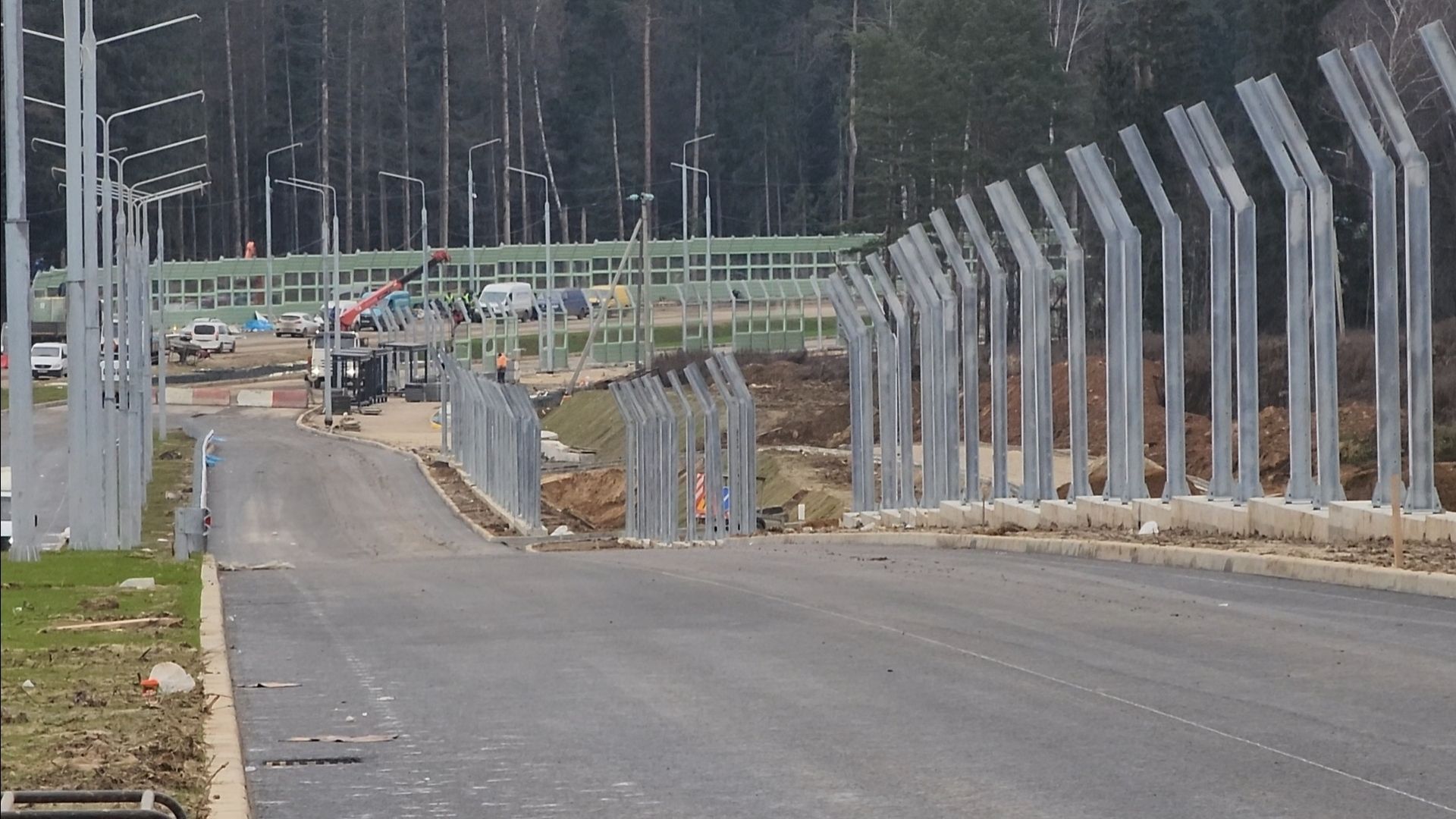 стройка, дорога, развязка, асфальт,