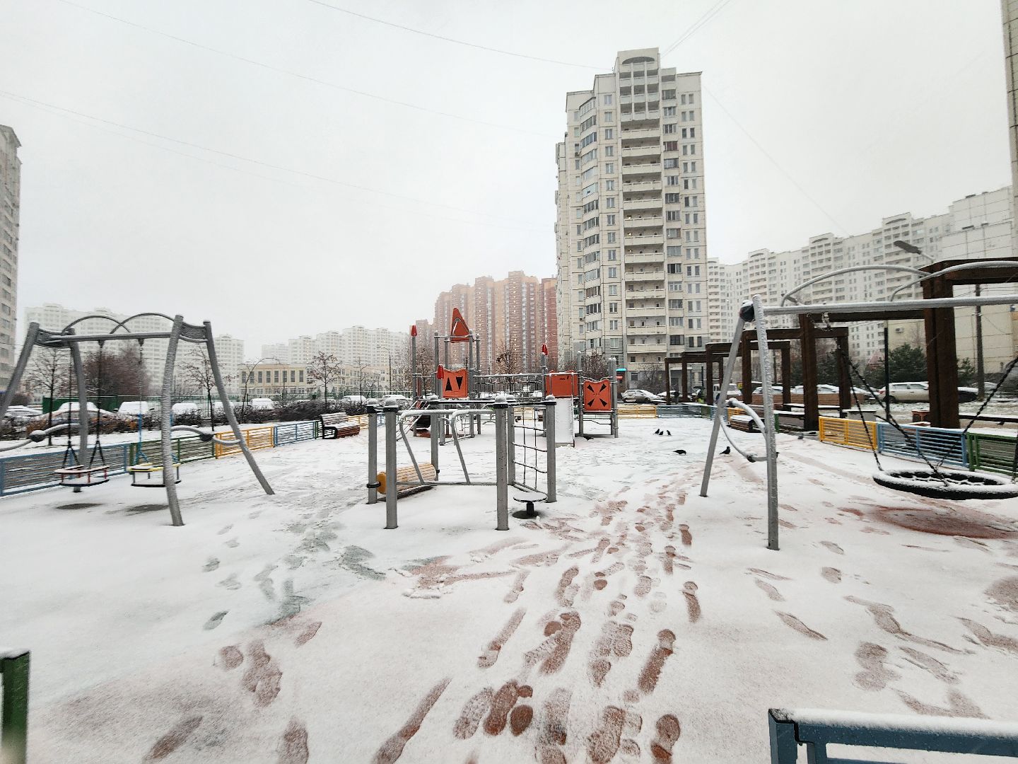 подольск, первый снег, Снежки, погода,