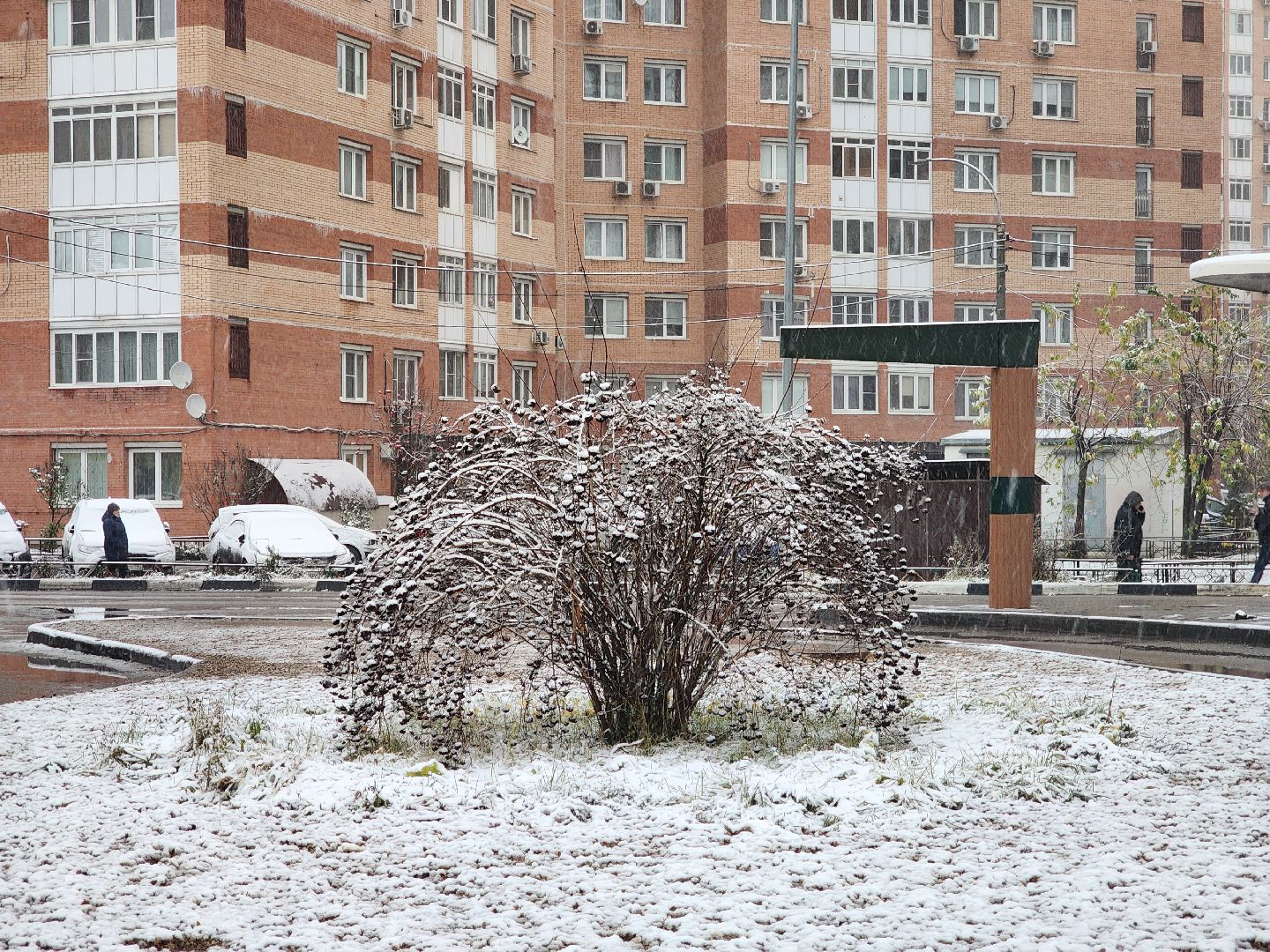 подольск, первый снег, Снежки, погода,