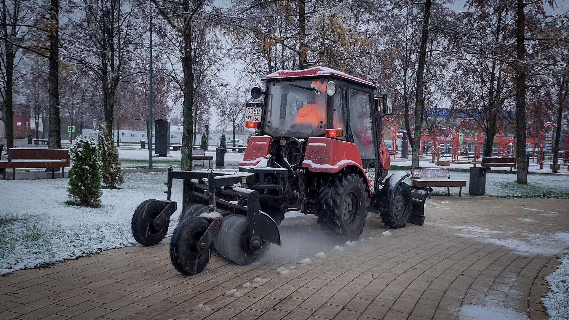 бронницы, уборка снега в бронницах, устранение последствий снегопада,