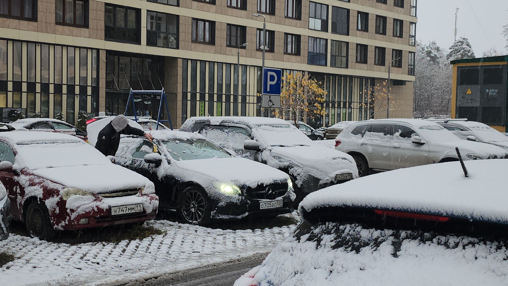 красногорск, первый снег,