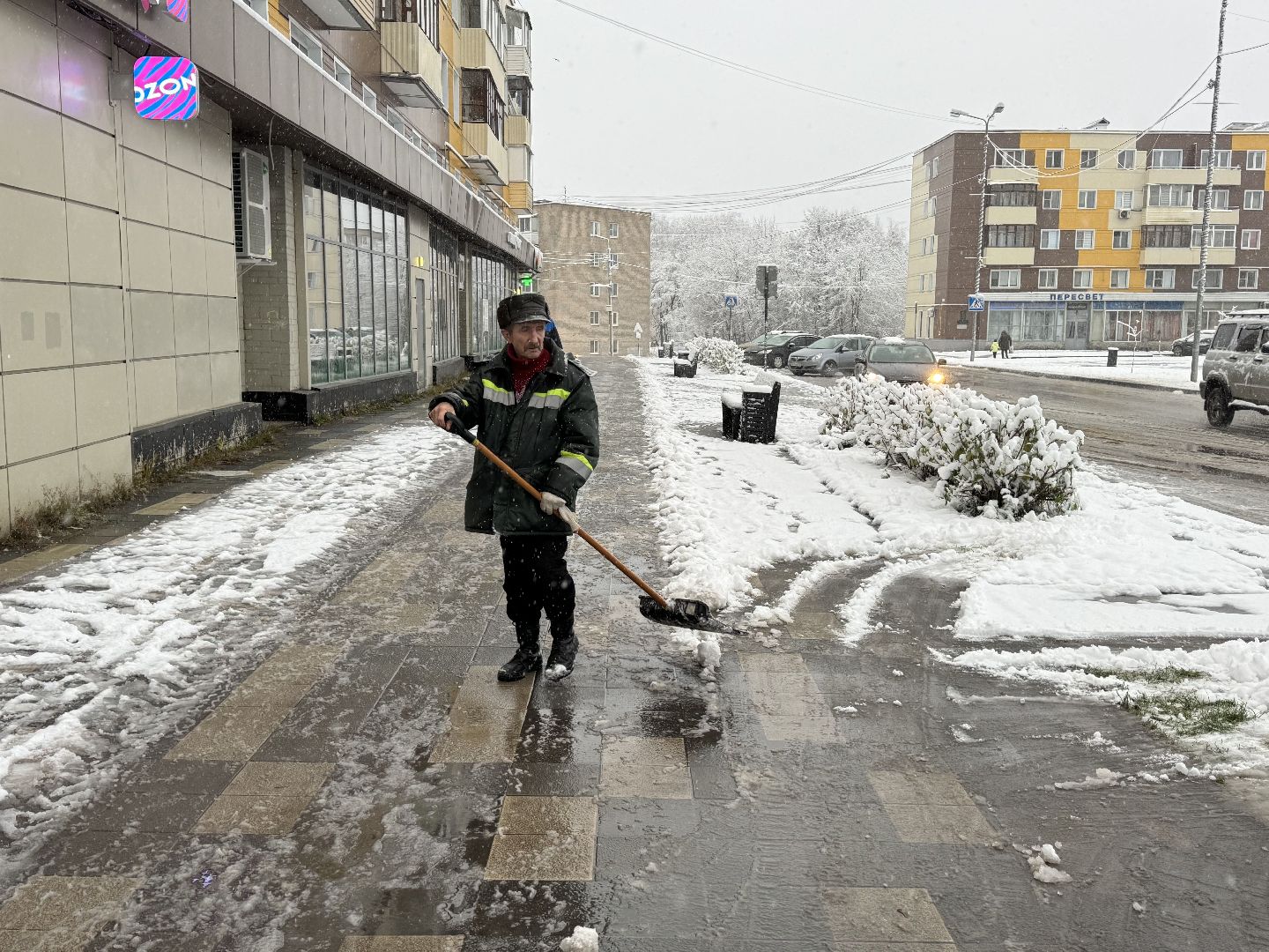 Пересвет , Сергиево-Посадский округ, снегопад ,