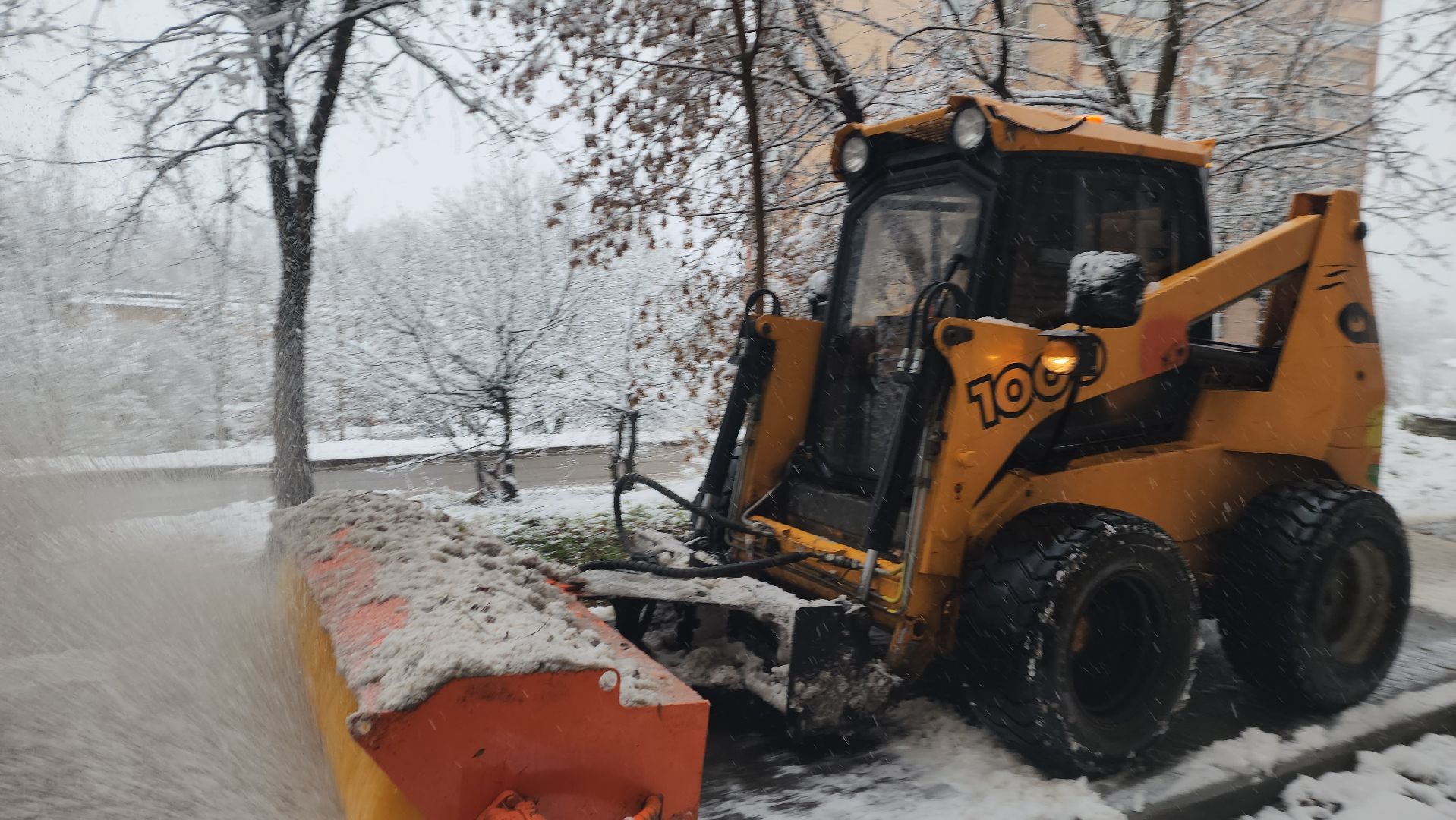 красноармейск, городской округ пушкинский, первый снегопад, уборка снега,