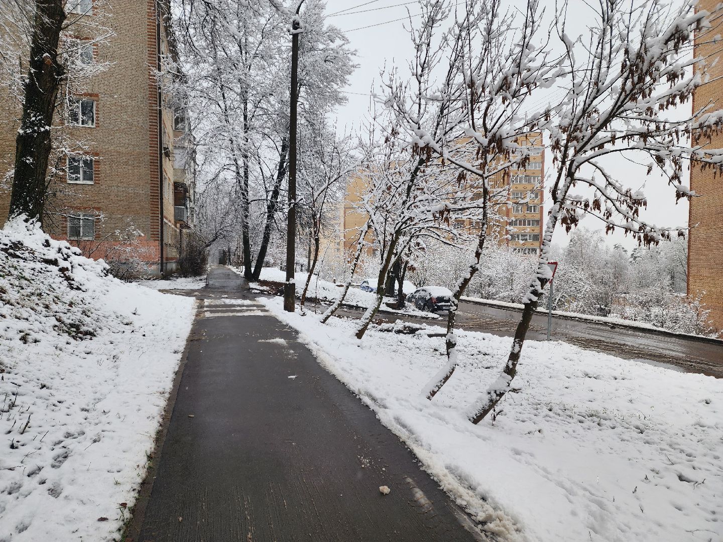 красноармейск, городской округ пушкинский, первый снегопад, уборка снега,