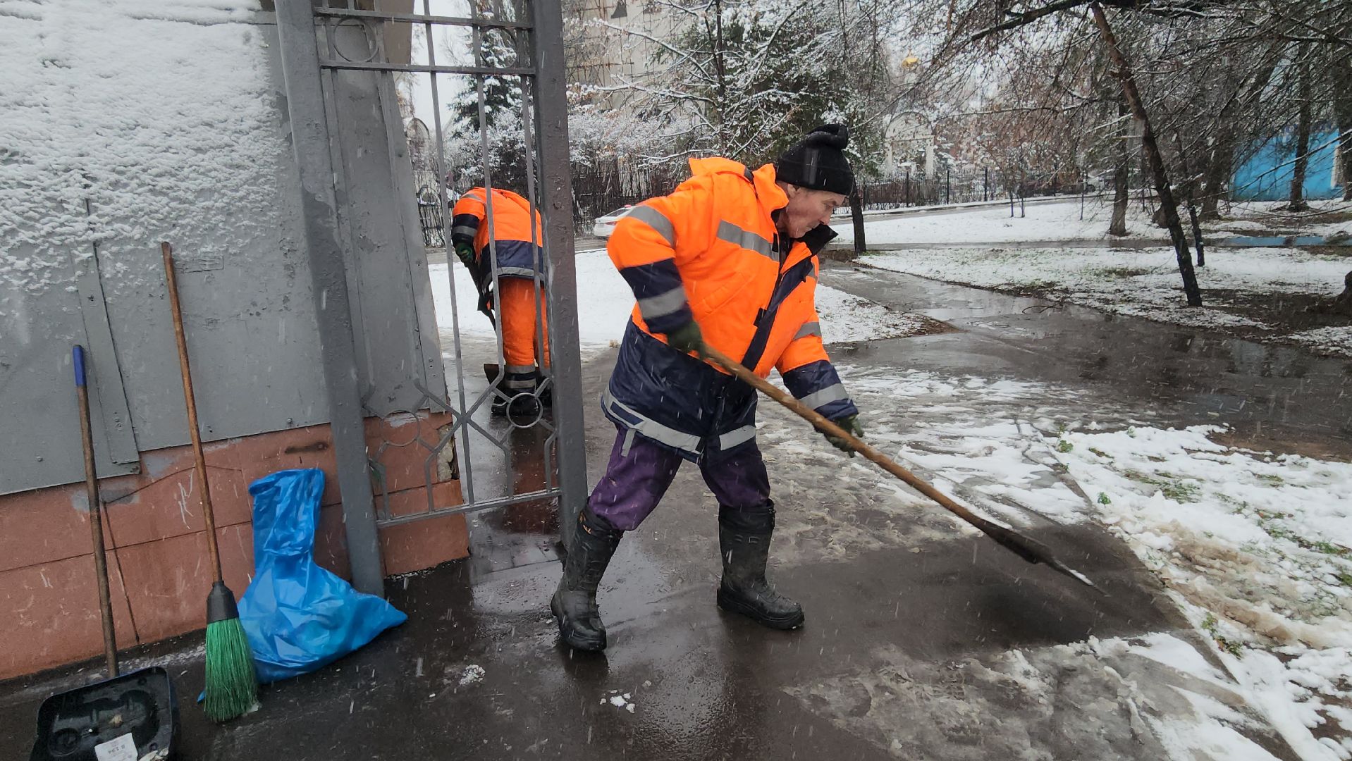 люберцы, комбинат по благоустройству, уборка снега,