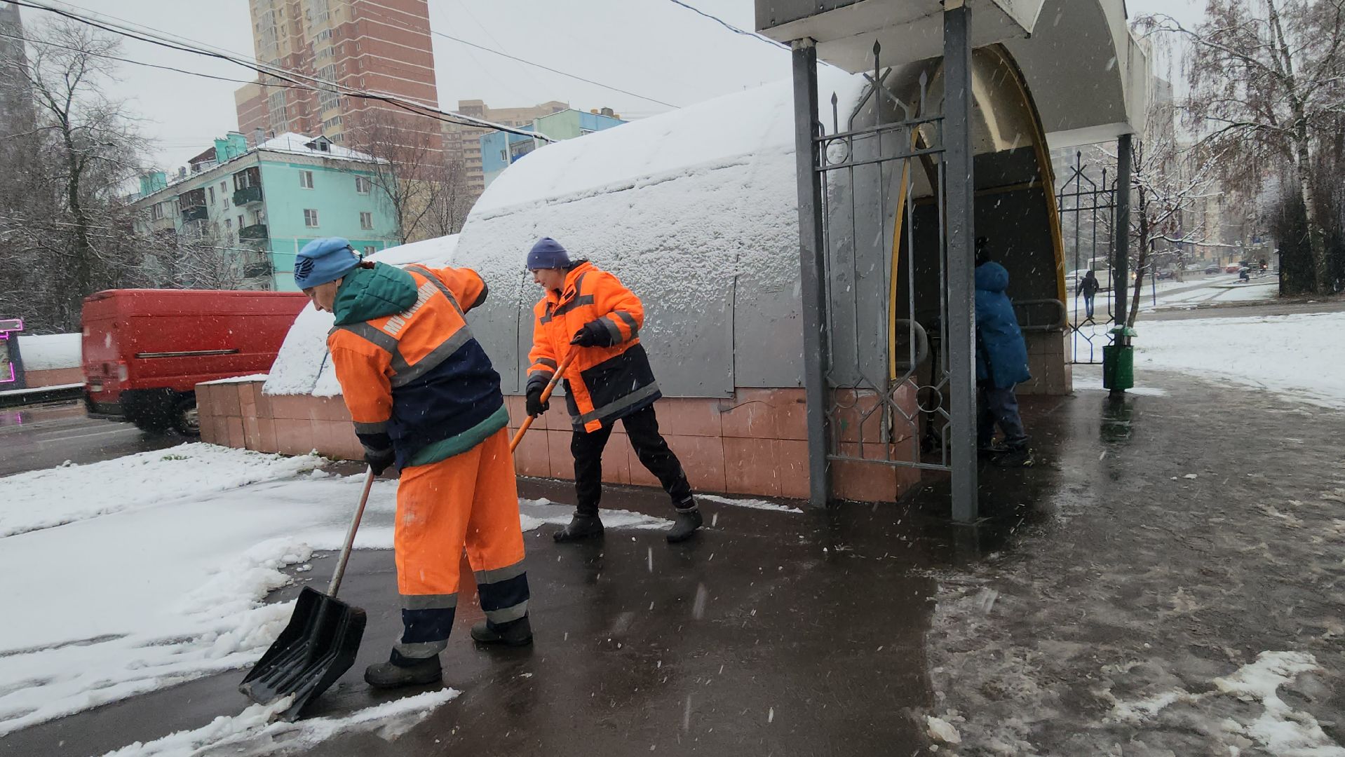люберцы, комбинат по благоустройству, уборка снега,