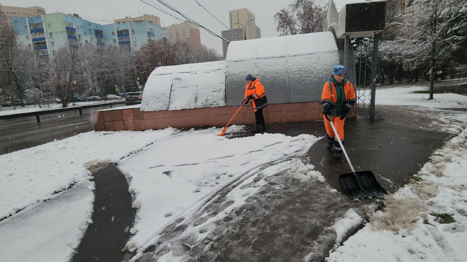 люберцы, комбинат по благоустройству, уборка снега,