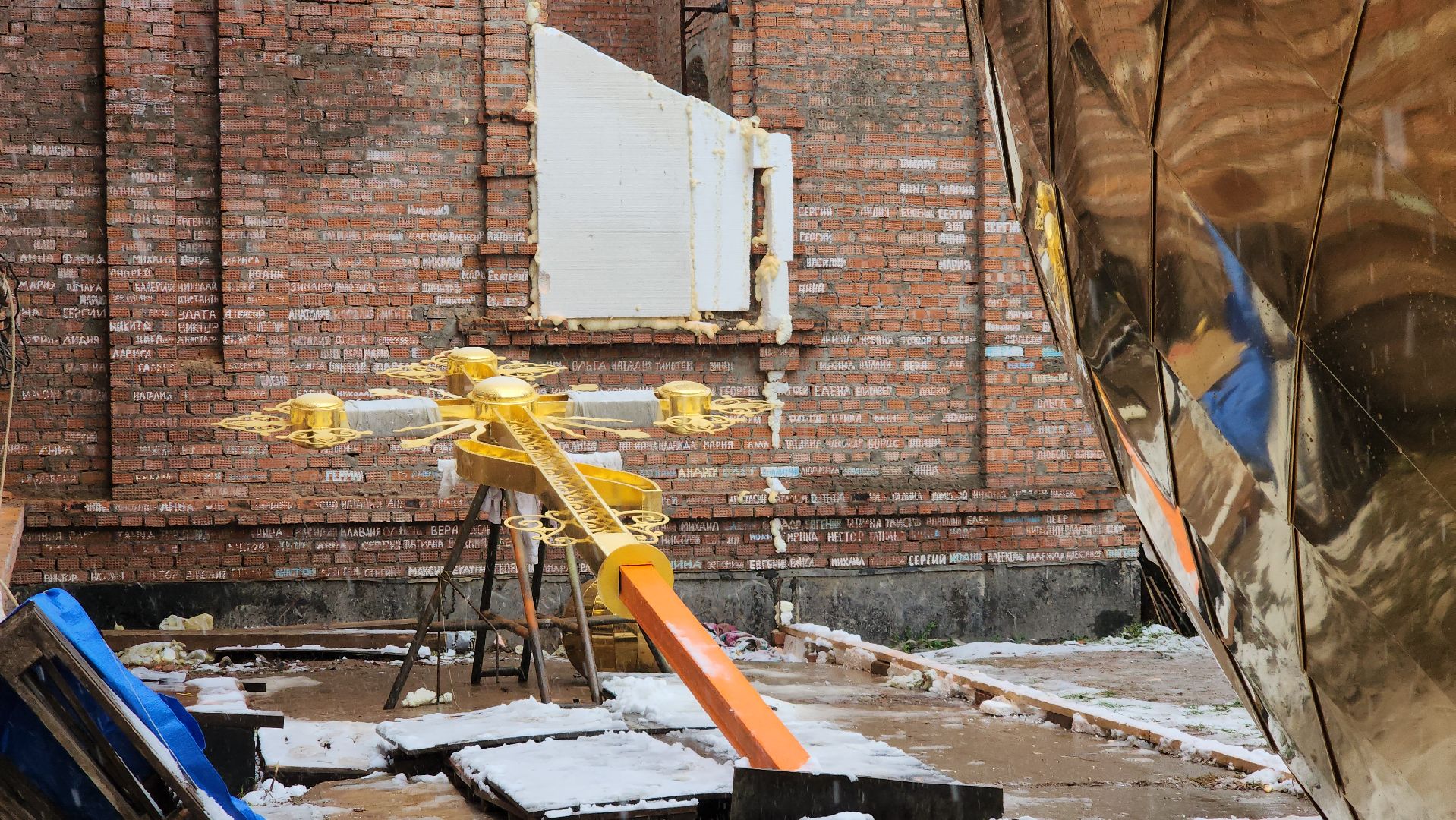 купол над храмом, Лобня,храм в лобне,