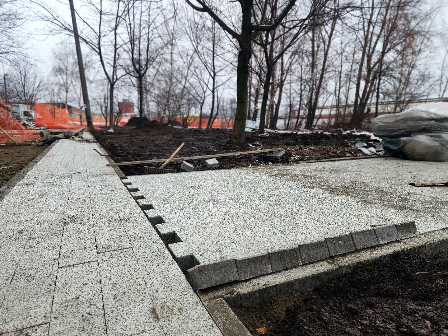 благоустройство, сквер , городская среда, осенне-зимний период,