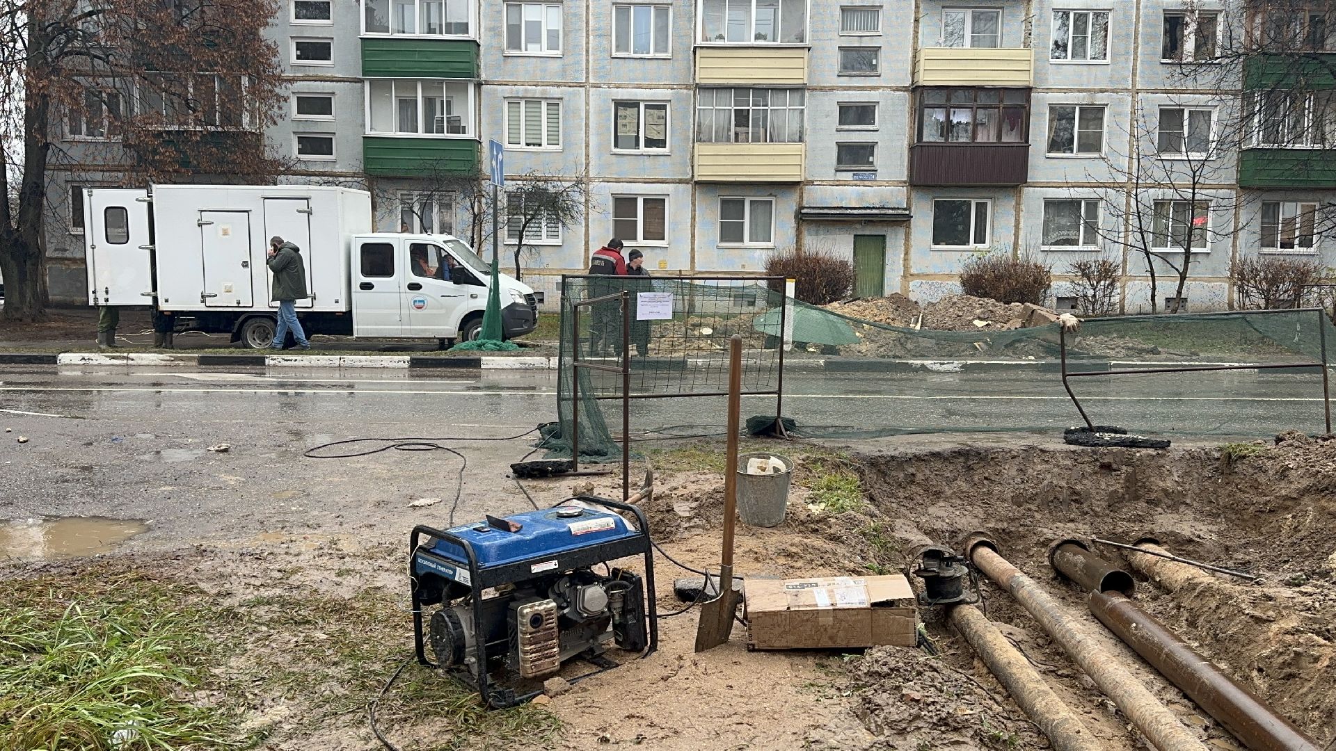 чп, авария, ремонт трубопровода, домодедово,