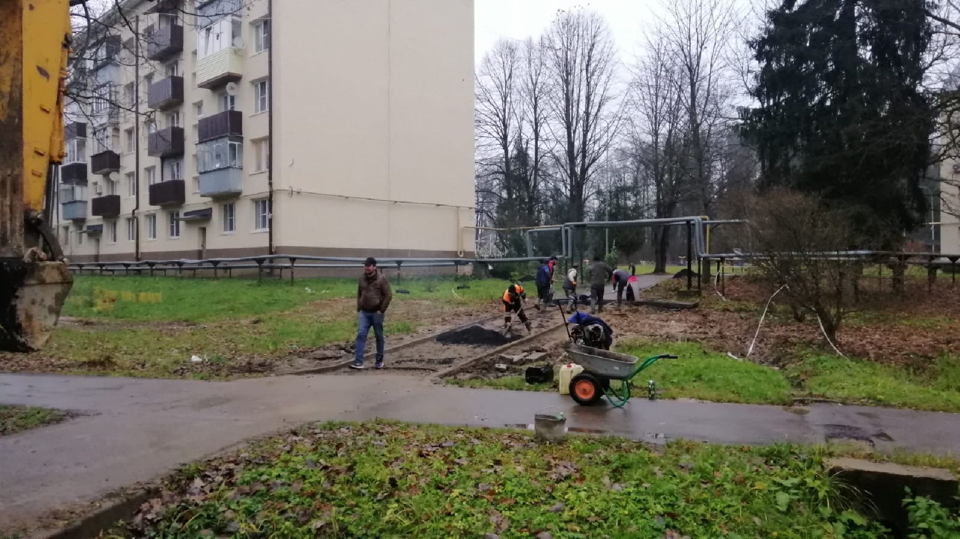 городской округ восход, благоустройство, тротуар в горбово, ремонт,