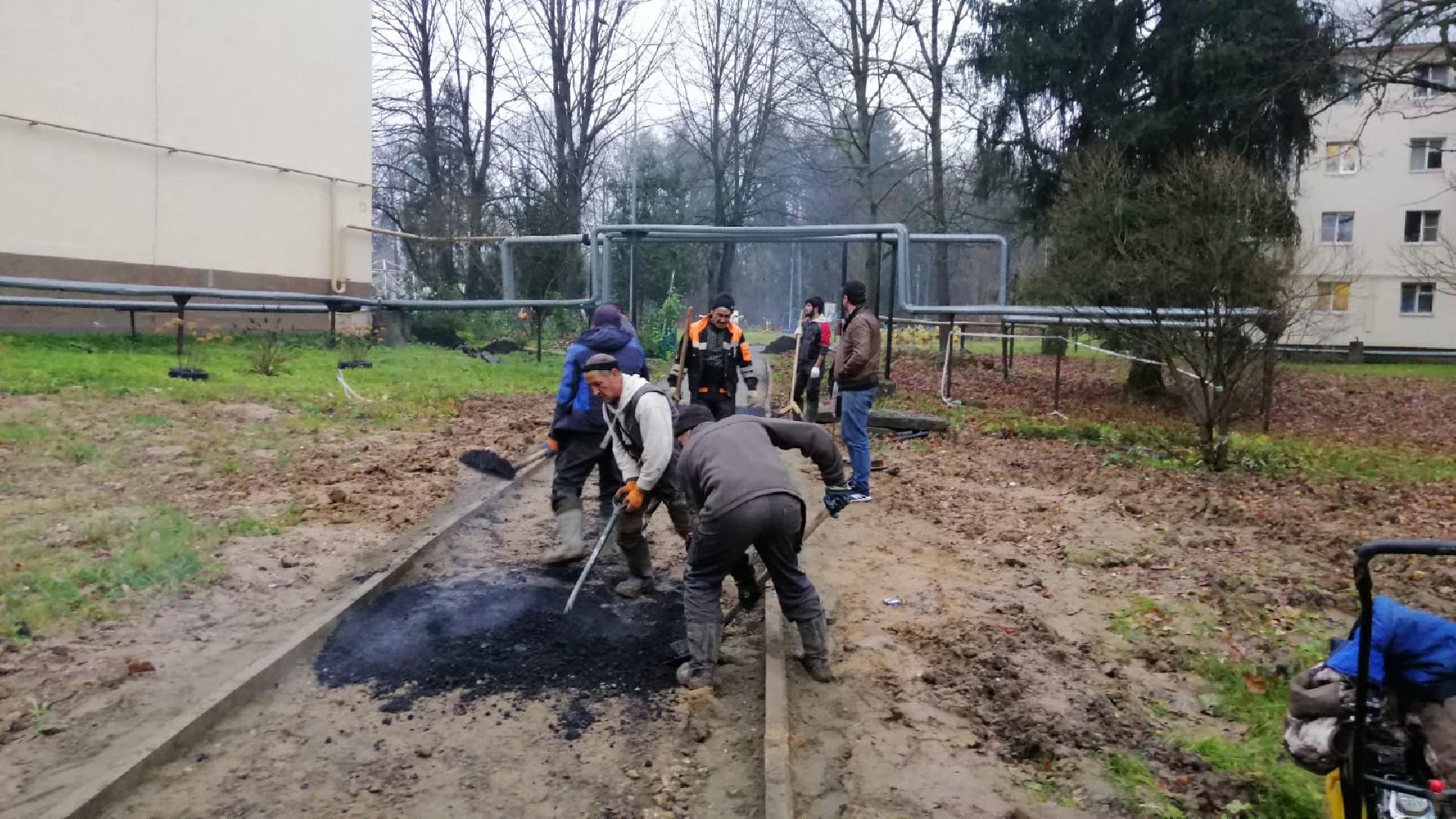 городской округ восход, благоустройство, тротуар в горбово, ремонт,
