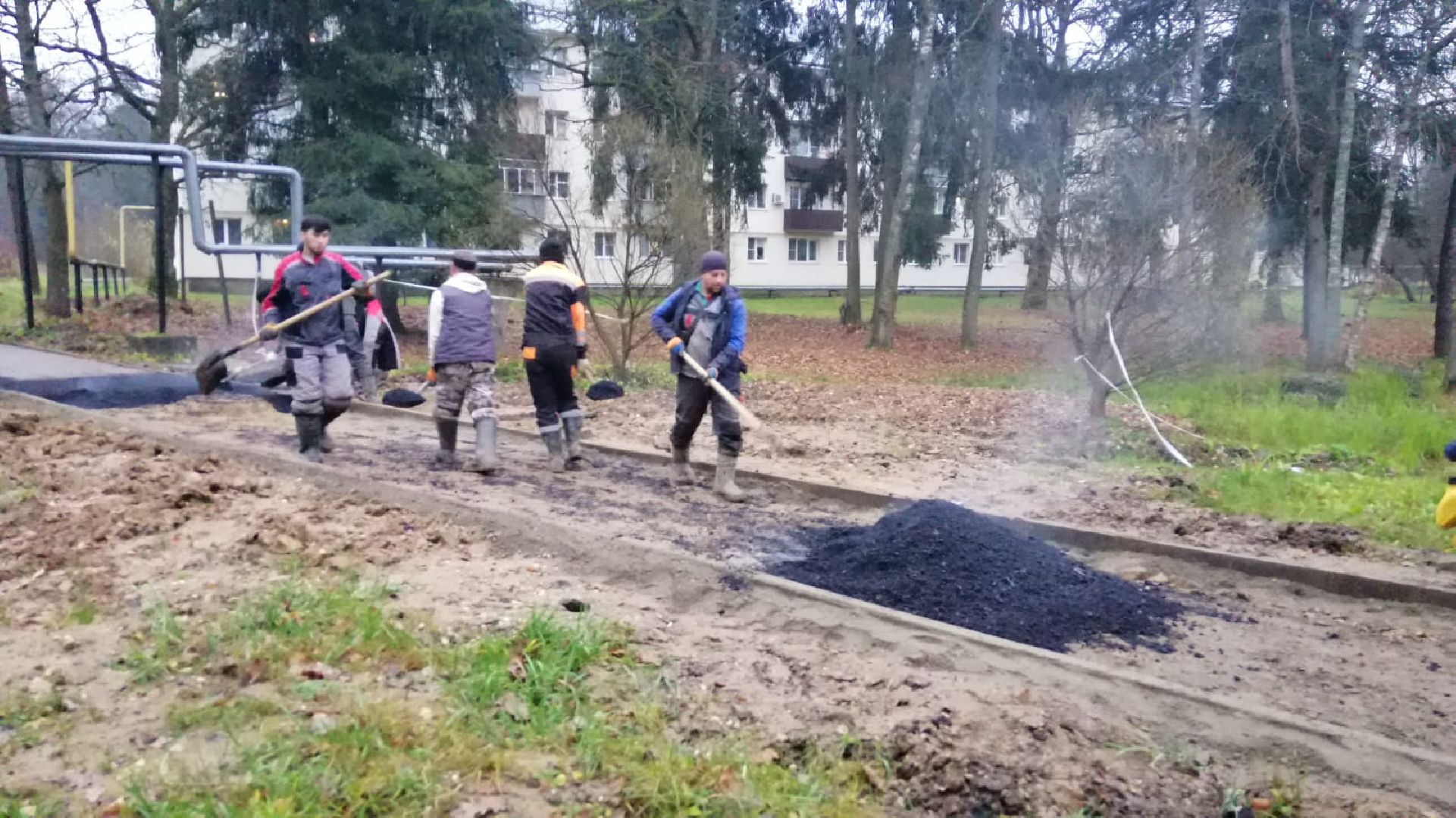 городской округ восход, благоустройство, тротуар в горбово, ремонт,