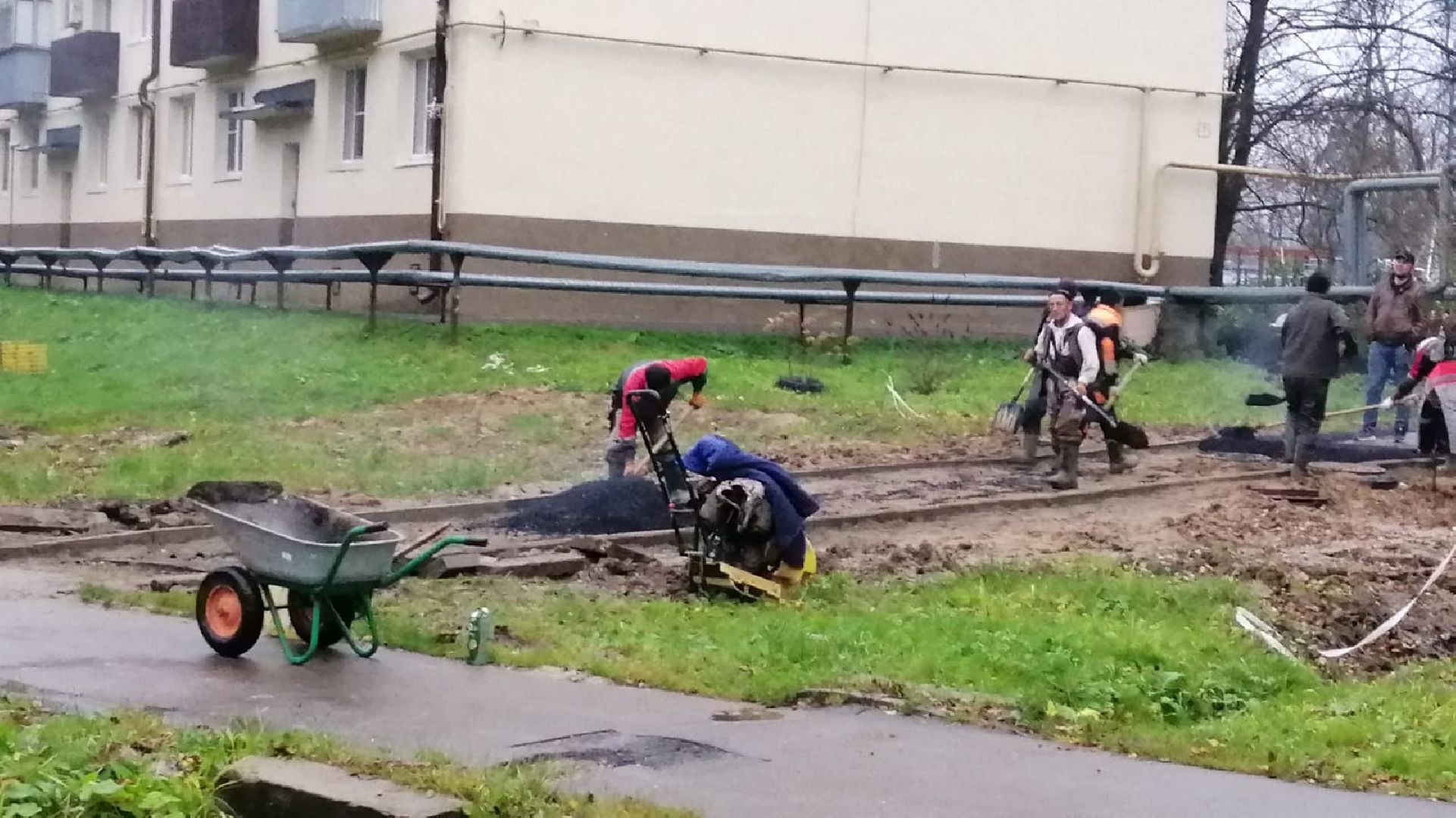 городской округ восход, благоустройство, тротуар в горбово, ремонт,