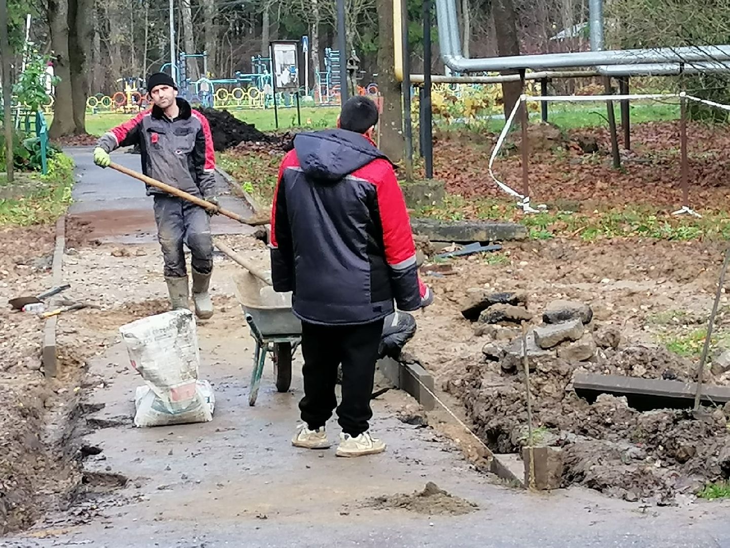 городской округ восход, благоустройство, тротуар в горбово, ремонт,