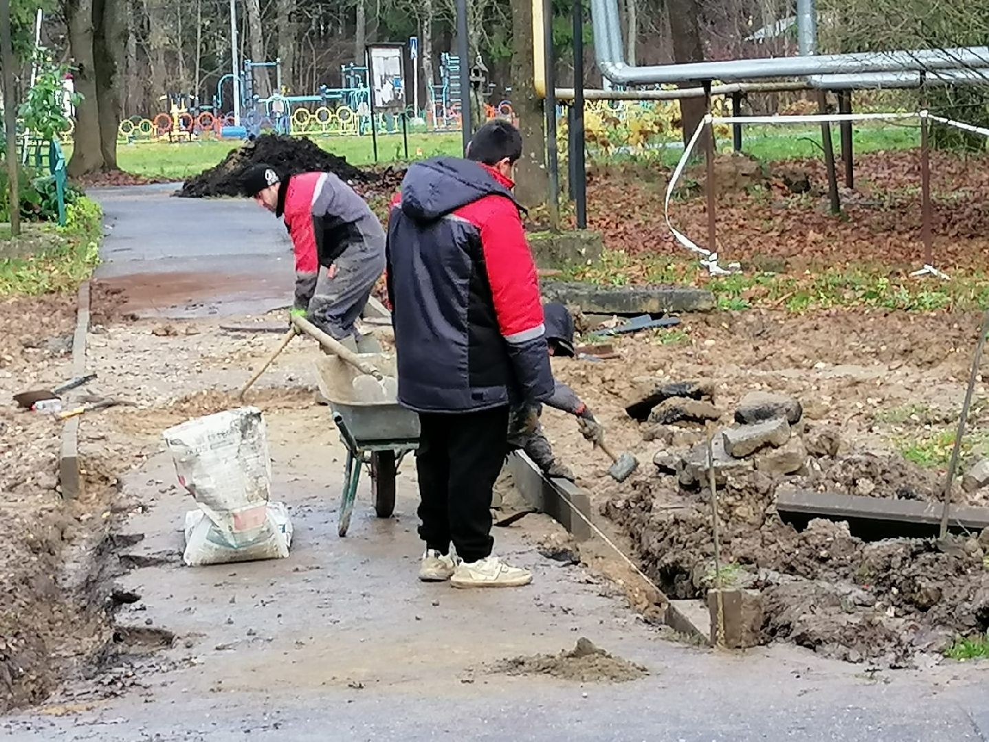 городской округ восход, благоустройство, тротуар в горбово, ремонт,