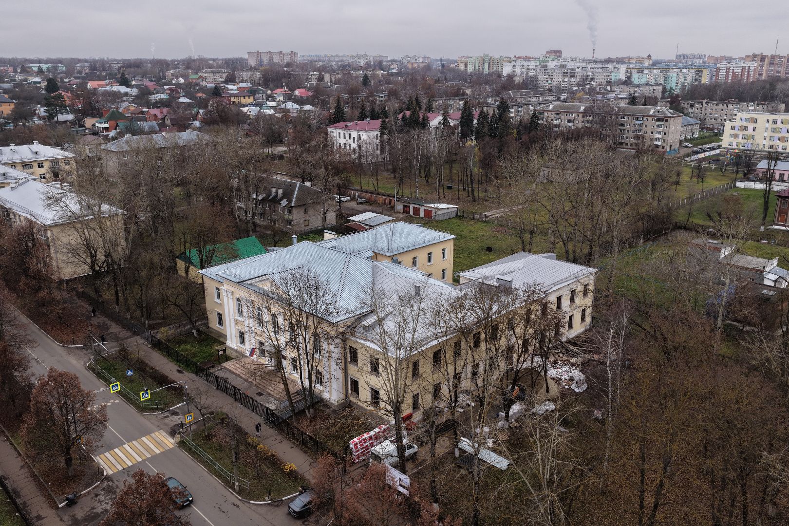 видео с коптера, музыкальная школа коломна, капремонт музыкальной школы,