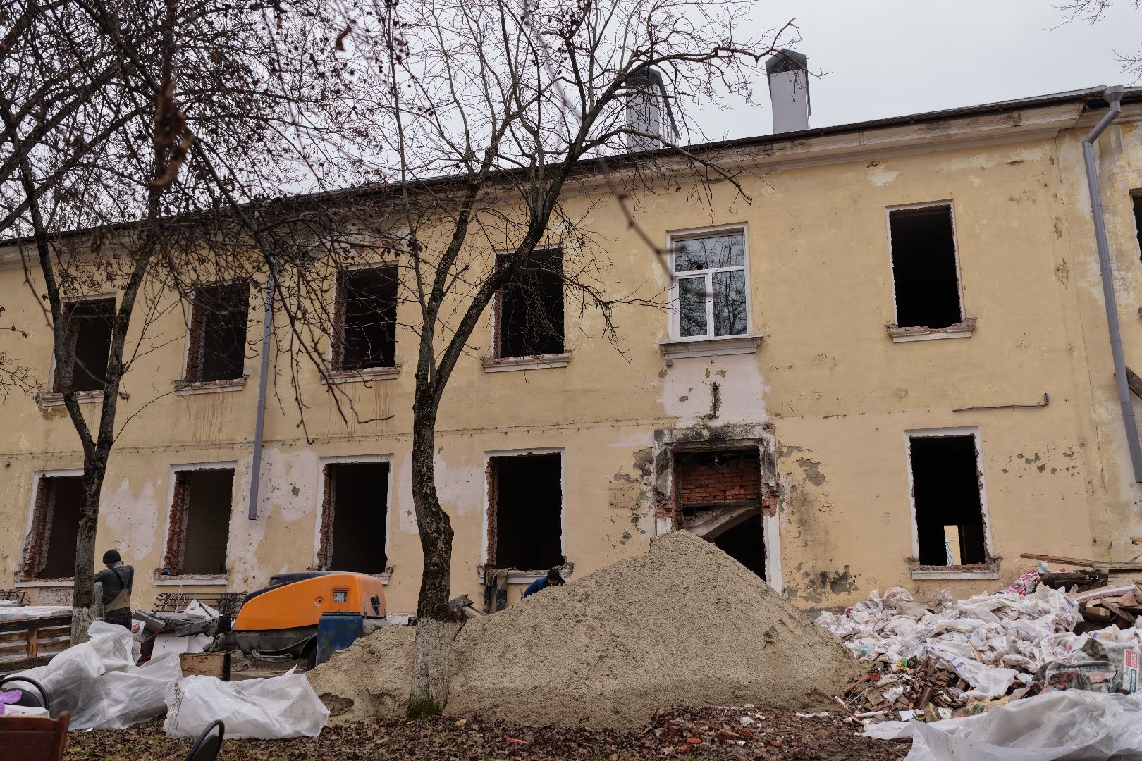 видео с коптера, музыкальная школа коломна, капремонт музыкальной школы,