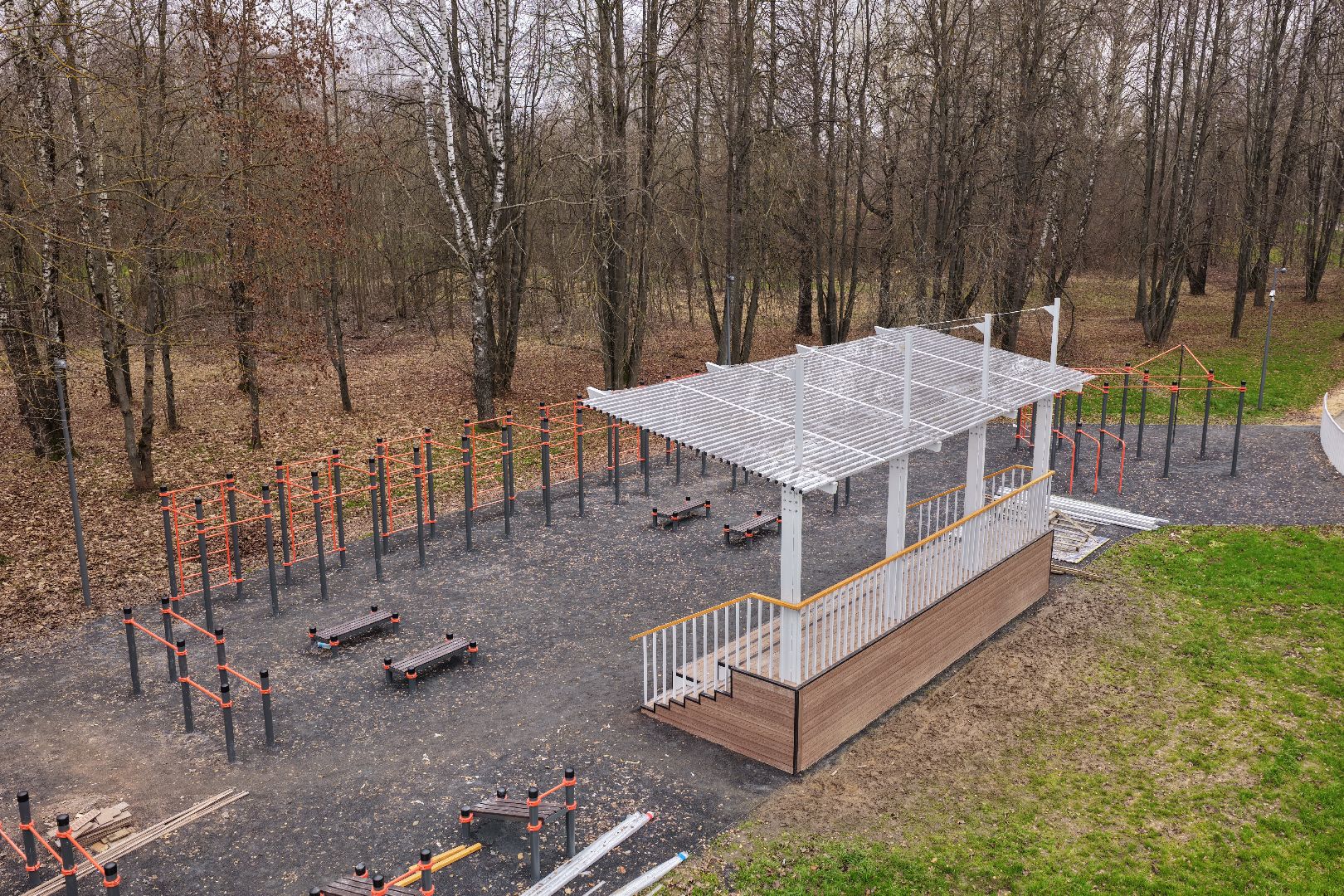 видео с коптера, парк 50-летия Октября в коломне, благоустройство коломна,