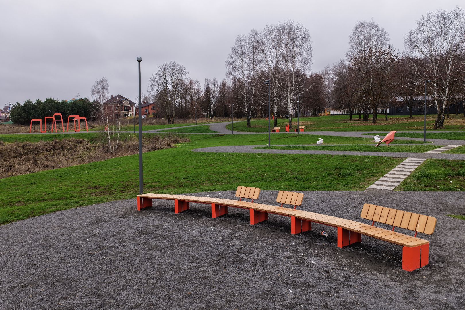 видео с коптера, парк 50-летия Октября в коломне, благоустройство коломна,