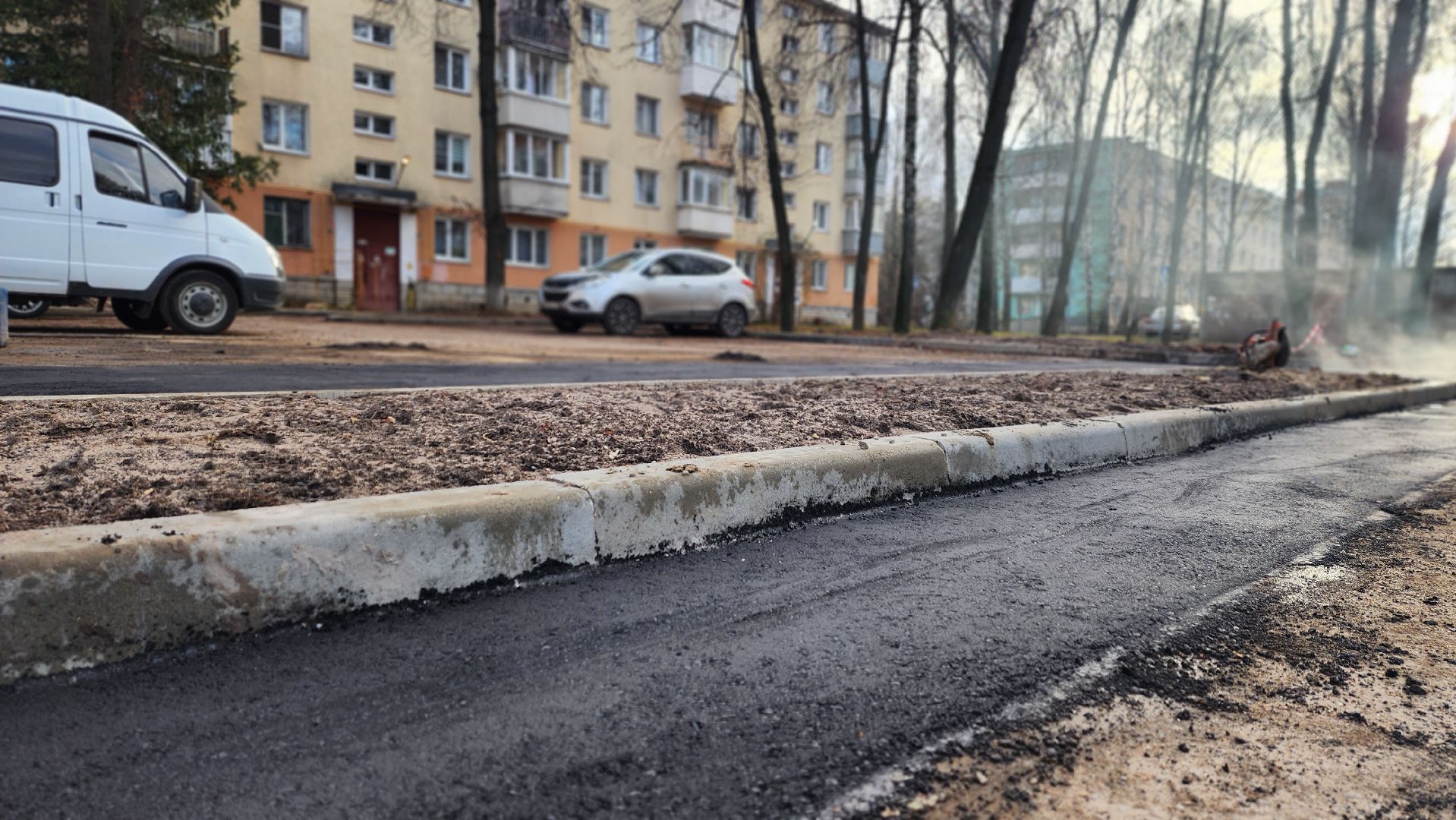 клин, улица менделеева, асфальт, дороги,