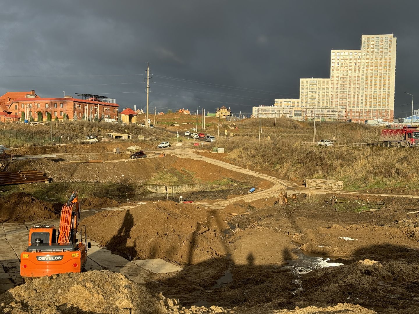 строительство дороги, ленинский городской округ, каширское шоссе,