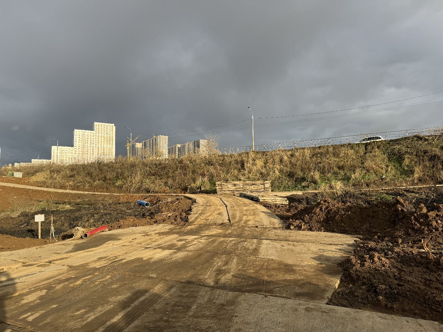 строительство дороги, ленинский городской округ, каширское шоссе,