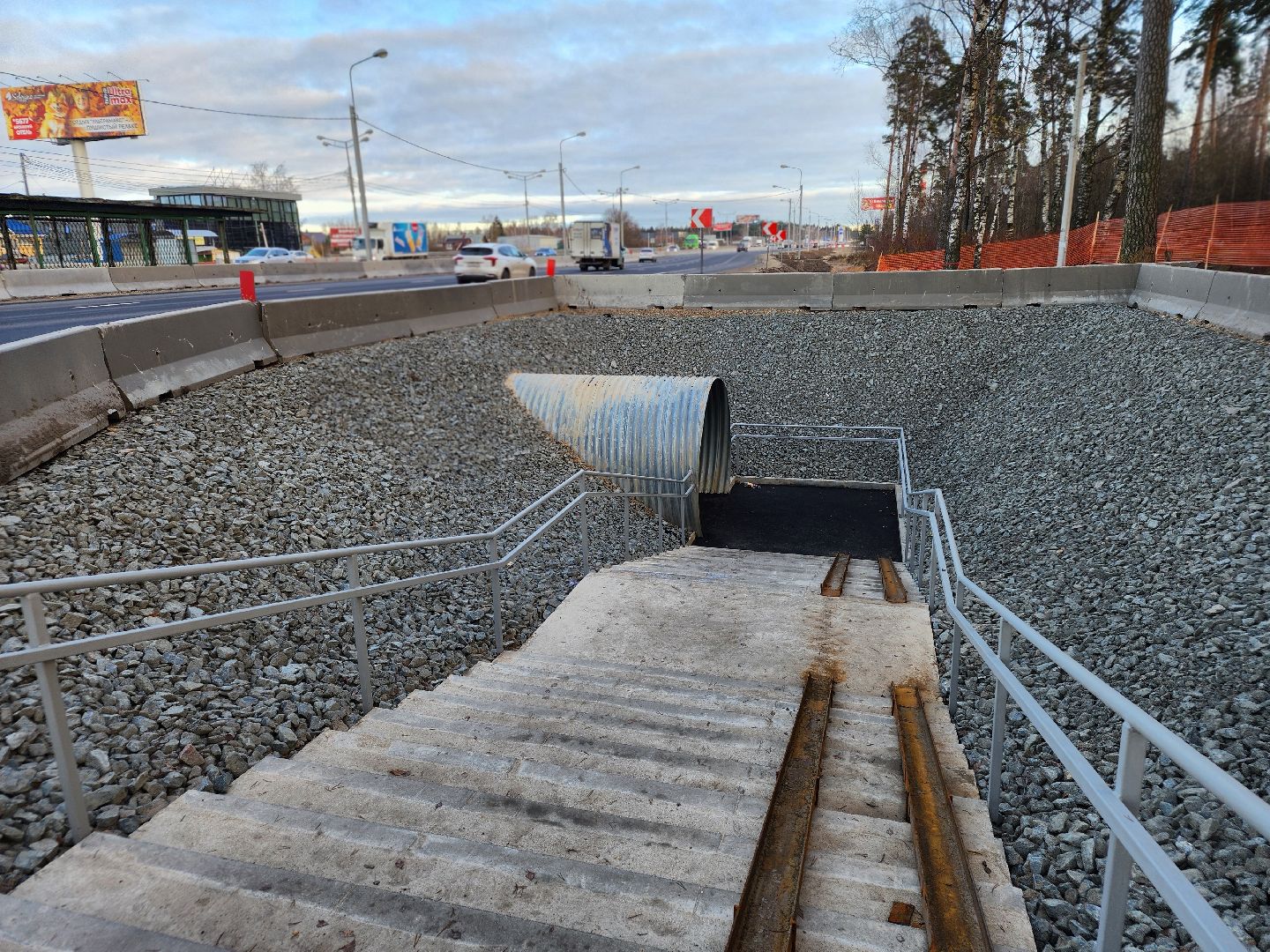 реконструкция м-8, лесной, пушкинский городской округ, строительство  дорог, ярославское шоссе, м-8 холмогоры, расширение м-8,кощейково,подземный переход,остановка общественного транспорта,