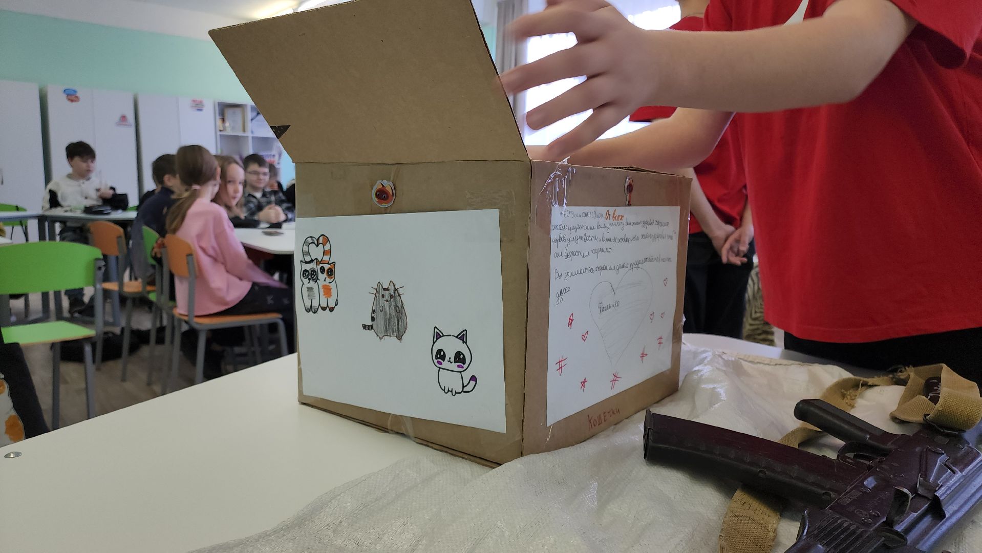 кашира, школа, движение первых, мастер-класс, автомат калашникова, приют для бездомных животных,