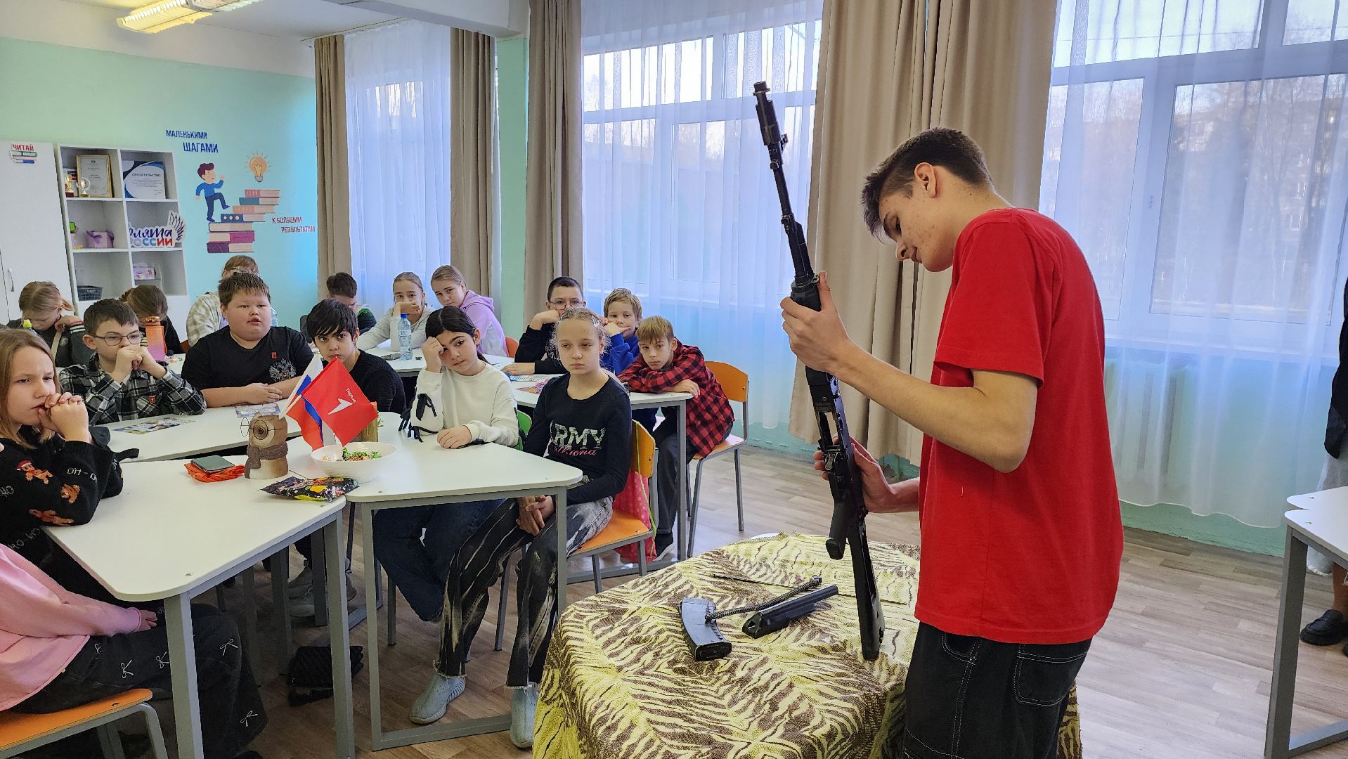 кашира, школа, движение первых, мастер-класс, автомат калашникова, приют для бездомных животных,