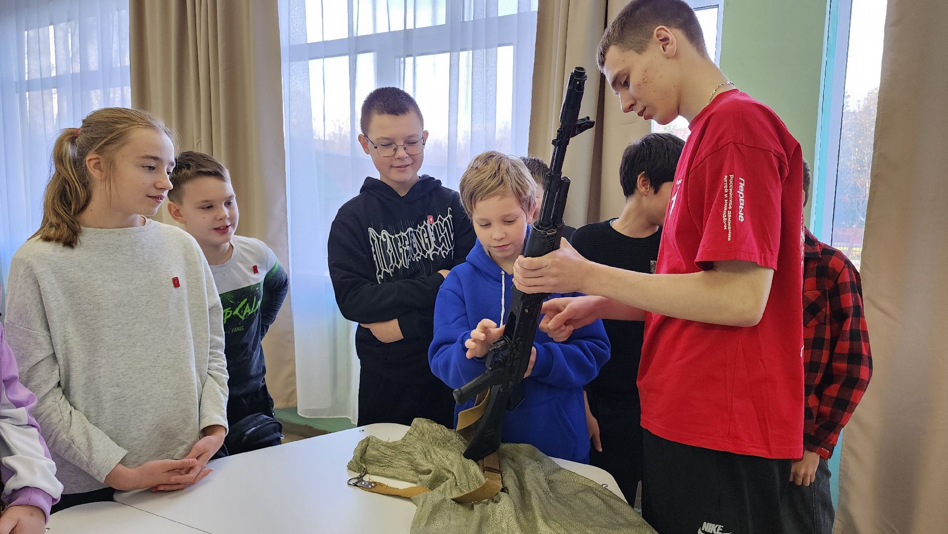 кашира, школа, движение первых, мастер-класс, автомат калашникова, приют для бездомных животных,