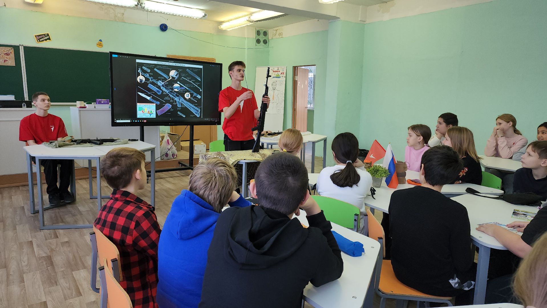 кашира, школа, движение первых, мастер-класс, автомат калашникова, приют для бездомных животных,