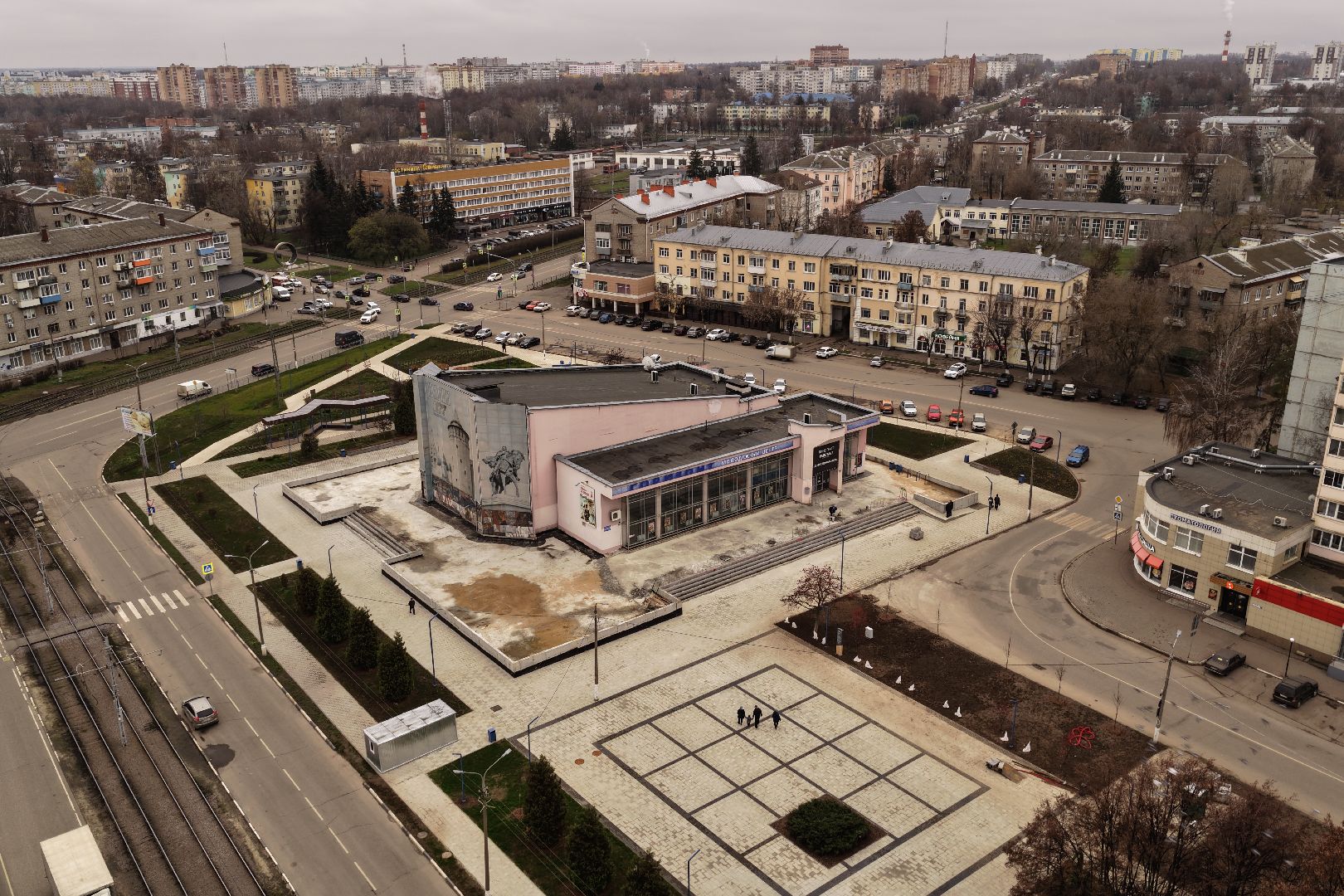 видео с коптера, горизонт коломна, молодежный центр коломна, благоустройство коломна ,