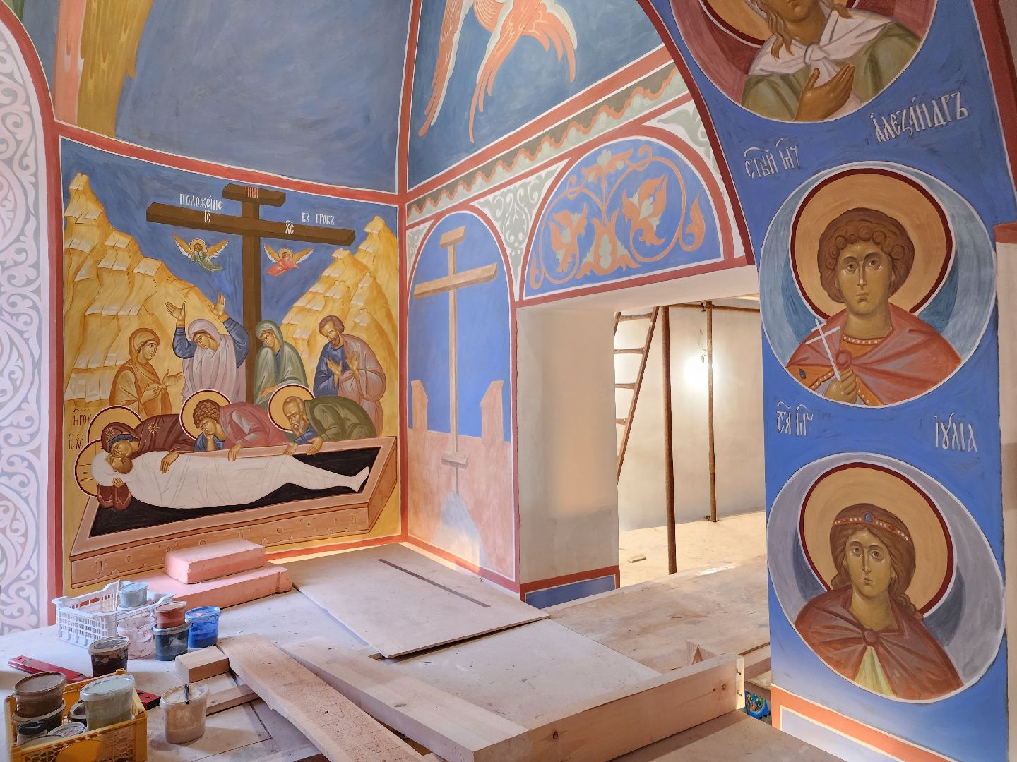 фрязино, роспись храма, иконопись, иконописец, строительство храма, православие,