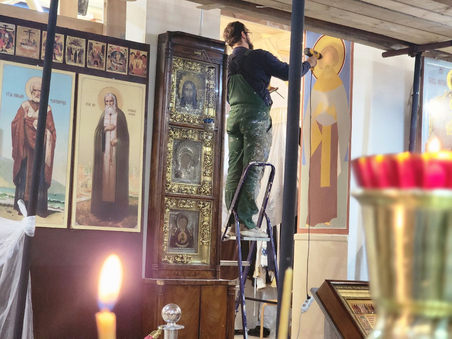 фрязино, роспись храма, иконопись, иконописец, строительство храма, православие,
