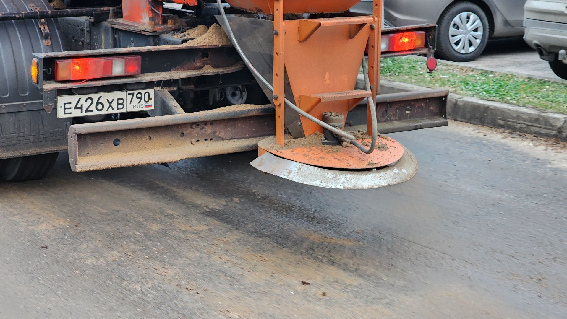 клин, 50 лет октября, гололед, обработка дорог,