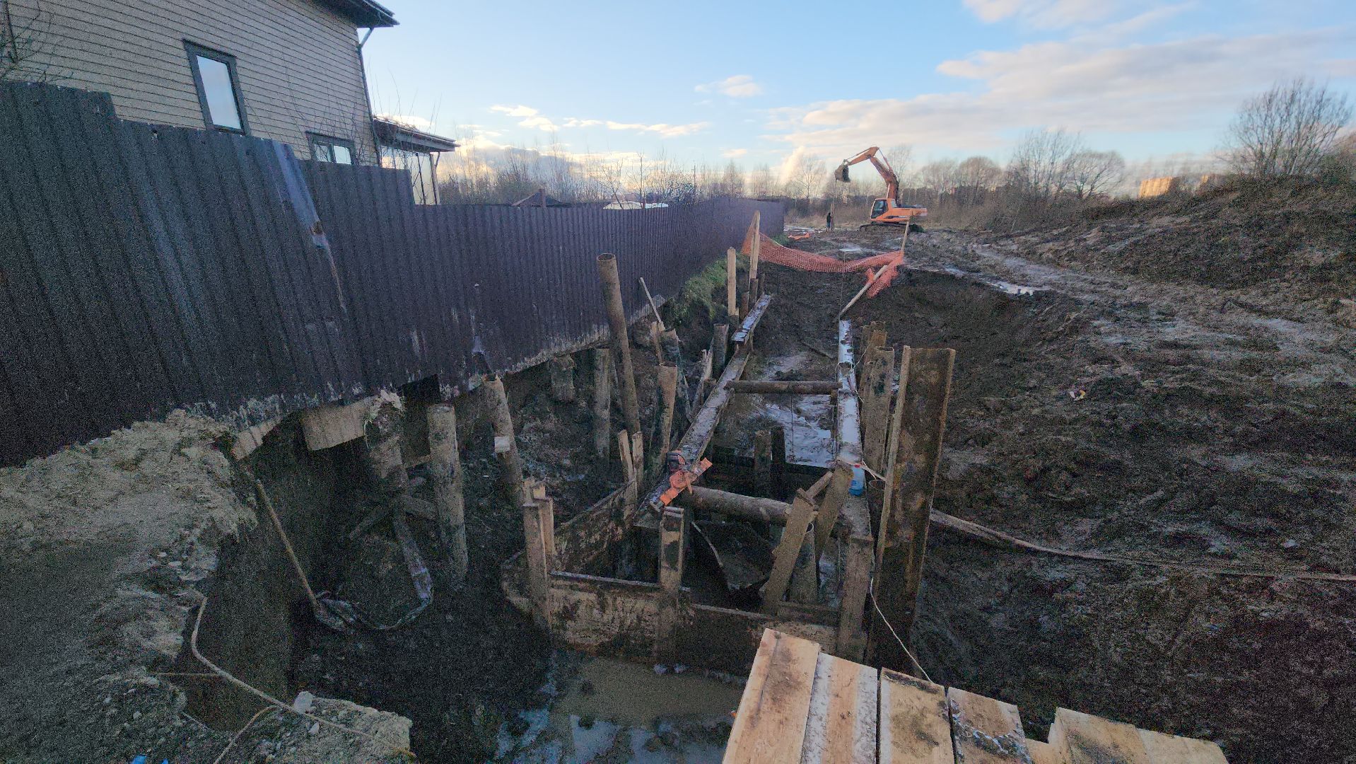 Канализация , Лобня, строительство канализации,