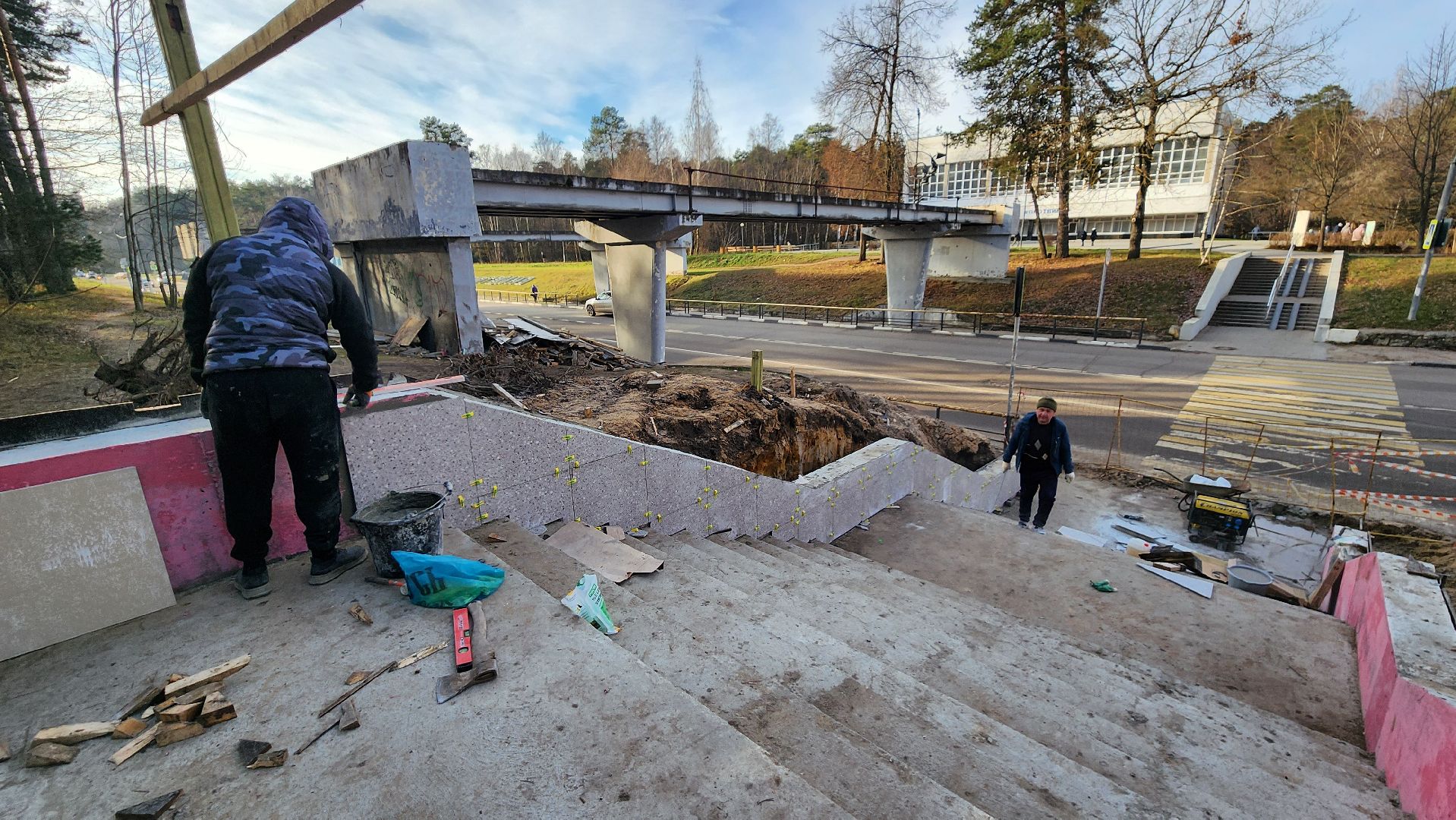 протвино, благоустройство, ступени к зебре,