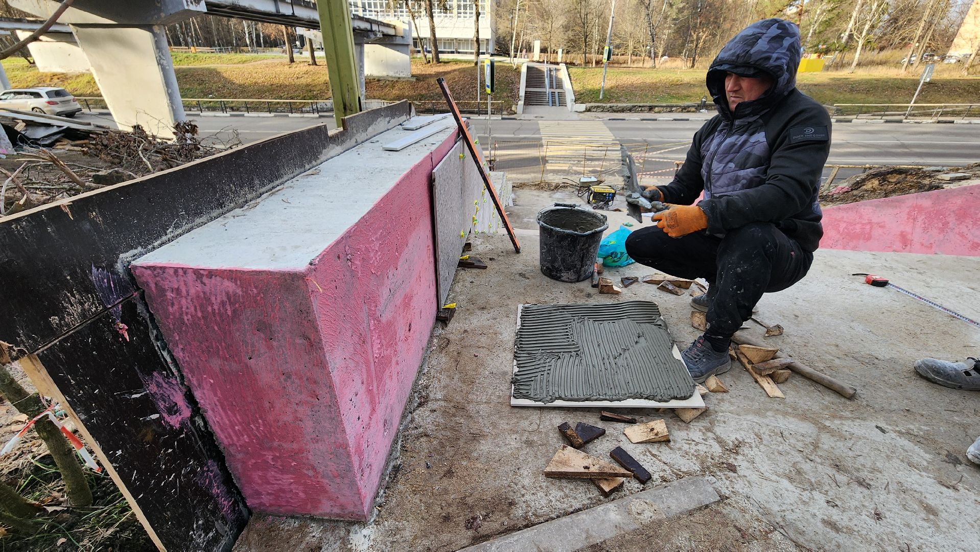 протвино, благоустройство, ступени к зебре,