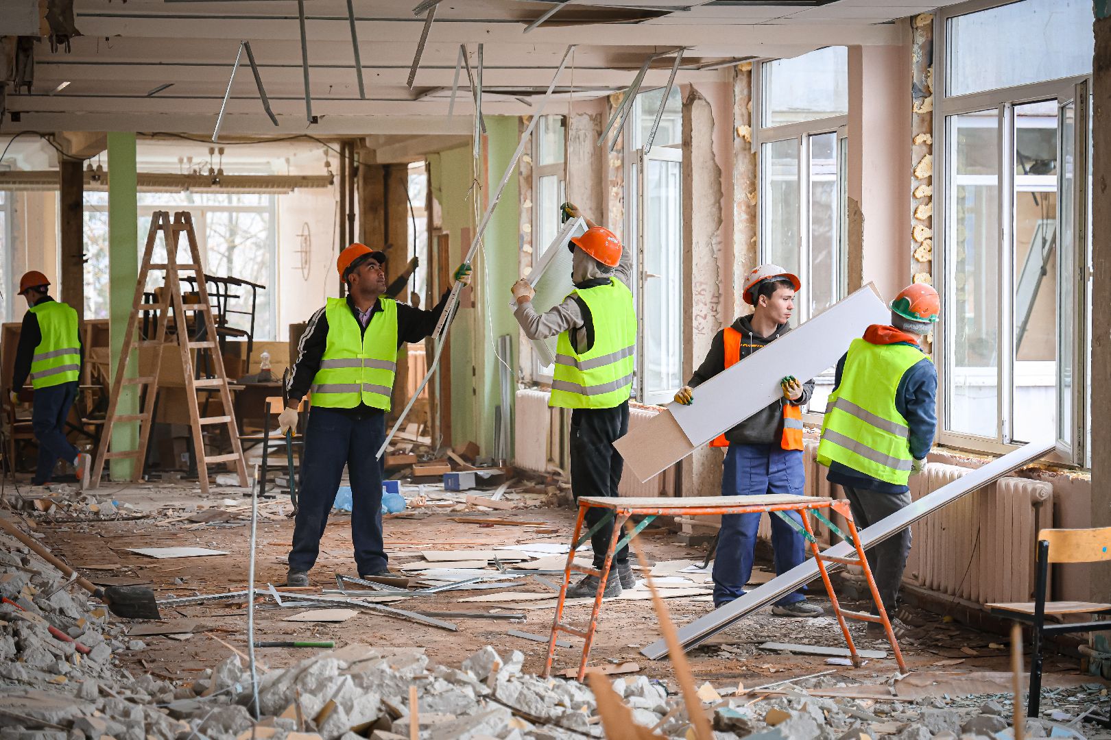 клин, общество, ремонт школы, строительство, подмосковье, образование,